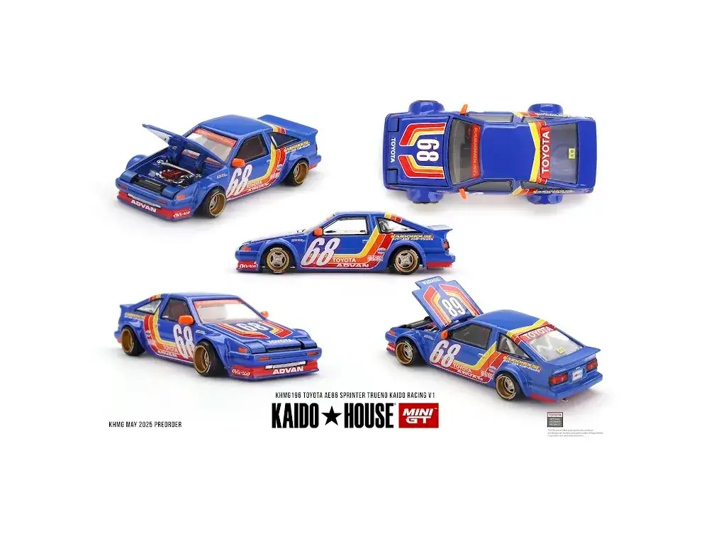Mini GT x Kaido House #196 Toyota AE86 Sprinter Trueno Kaido Racing V1