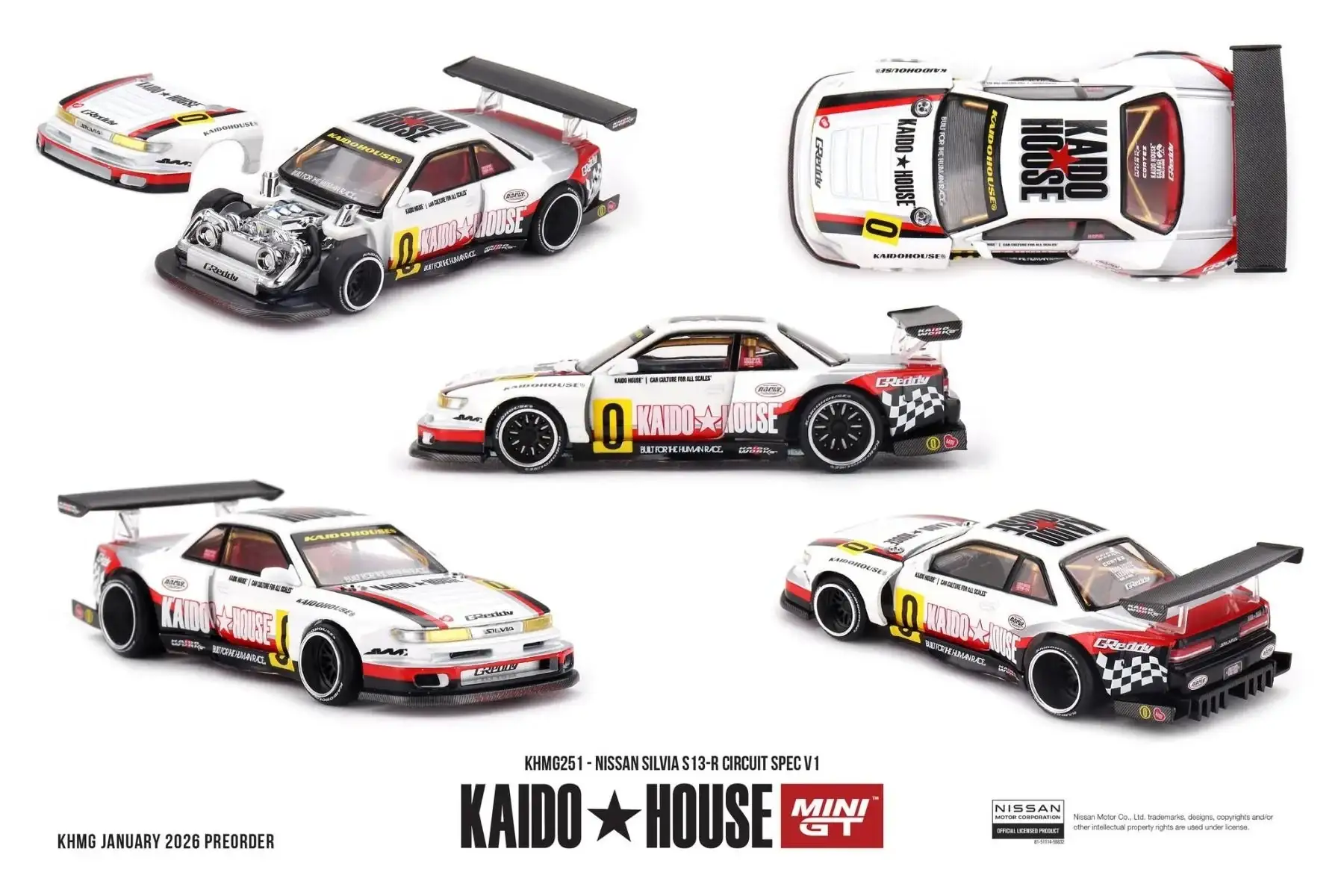 Mini GT x Kaido House #251 Nissan Silvia S13-R Circuit Spec V1