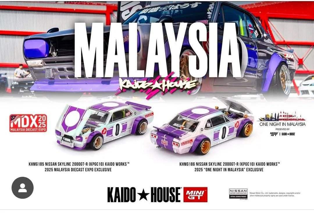 Mini GT x Kaido House MDX 2025 #185/ #186 Nissan Skyline 2000 GT-R KPGC10 Kaido Works