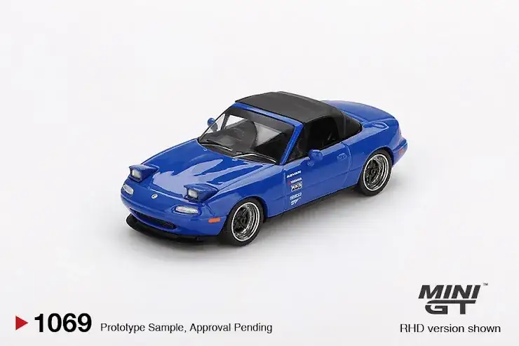 Mini GT X Mijo #1069 Mazda Miata MX-5 (NA) Tuned Version Dark Blue Blister Pack