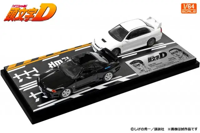 Modeler's 1:64 Scale Initial D Set Vol.18 Tsuyoshi Nakazato Skyline GT-R (BNR32) & Seiji Iwaki Lancer Evolution IV - Image 7