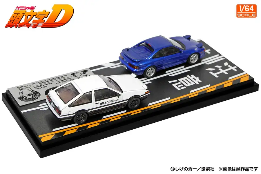 Modeler's 1:64 Scale Initial D Vol.15 Kai Kogashiwa MR2 (SW20) & Takumi Fujiwara Trueno (AE86) Diorama Set - Image 2