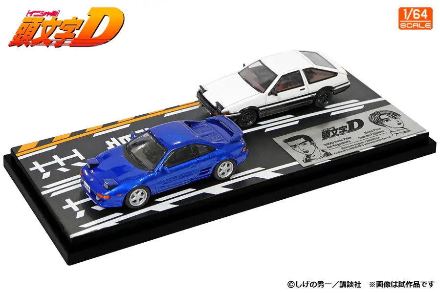 Modeler's 1:64 Scale Initial D Vol.15 Kai Kogashiwa MR2 (SW20) & Takumi Fujiwara Trueno (AE86) Diorama Set - Image 3