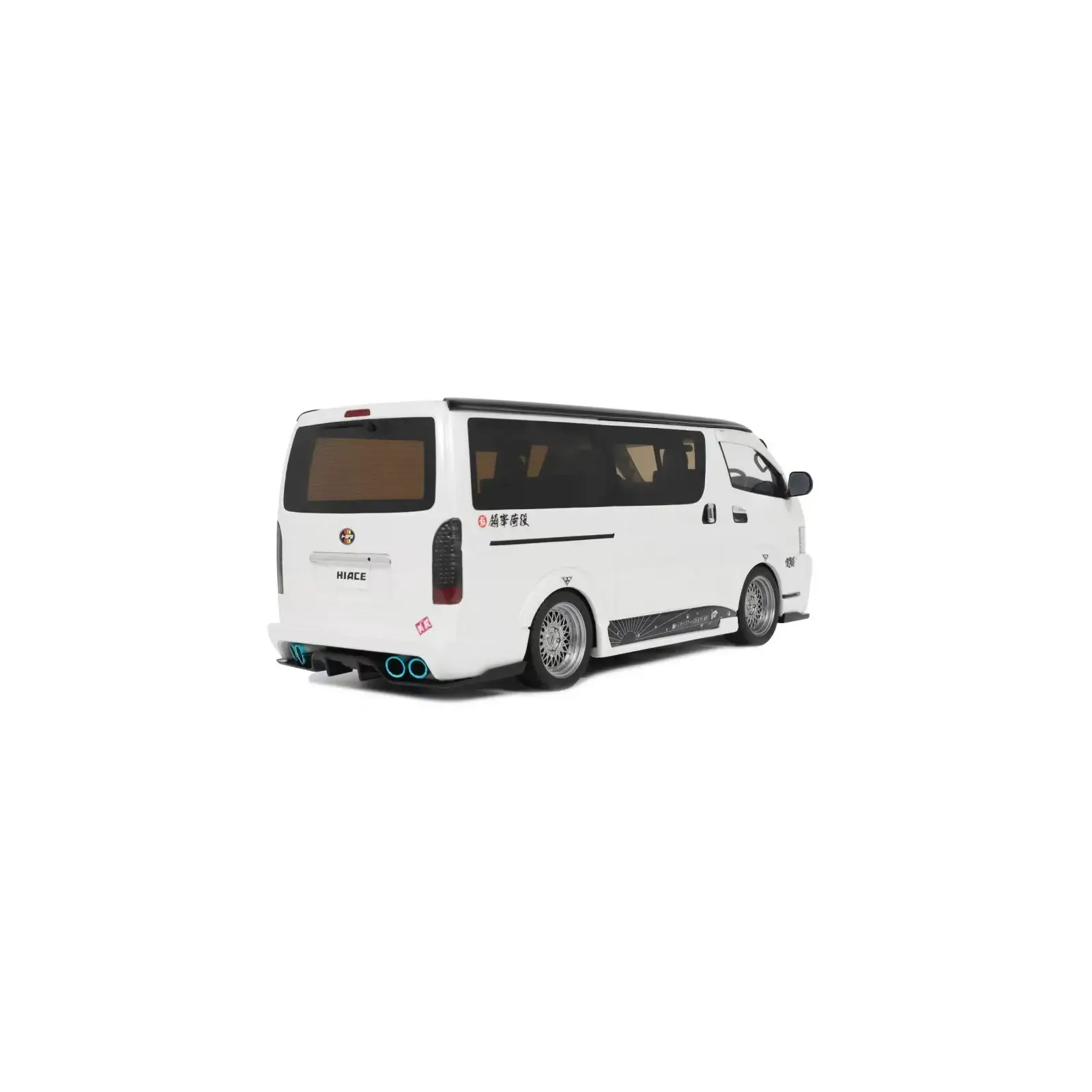 OTTOMOBILE 1:18 OT1136 Toyota Hiace Super GL Custom Pearl White 2008 - Image 3