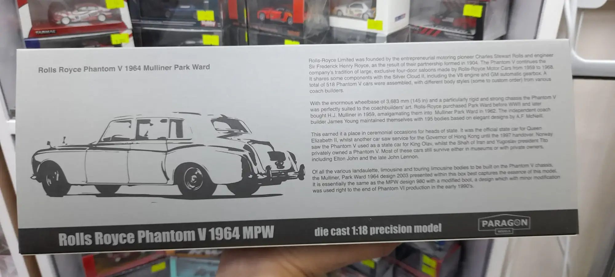 Paragon 1:18 Scale GT270 Rolls Royce Phantom V 1964 MPW John Lennon - Image 7