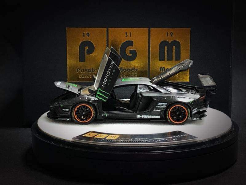 PGM Private Good Model Scale 1:64 LB LP700 Lamborghini Adventador Black - Image 4