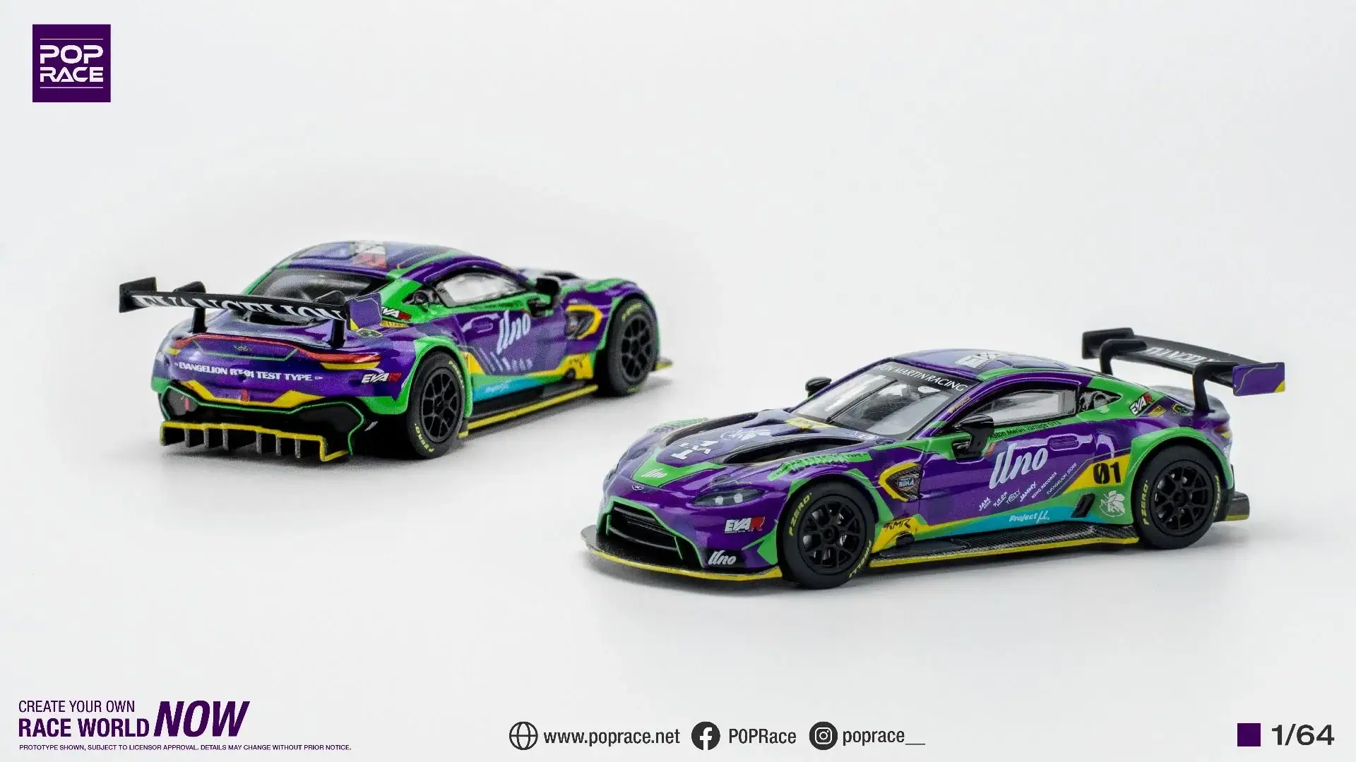 Pop Race 1:64 EVA RT Test Type-01 Aston Martin GT3