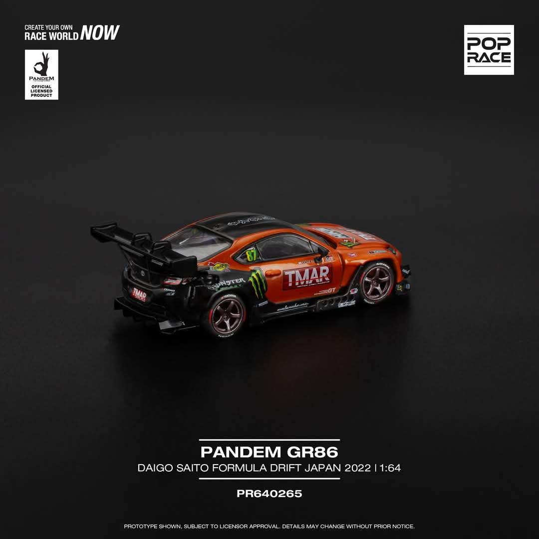 Pop Race 1/64 PANDEM GR86 - DAIGO SAITO FORMULA DRIFT JAPAN 2022 - Image 2