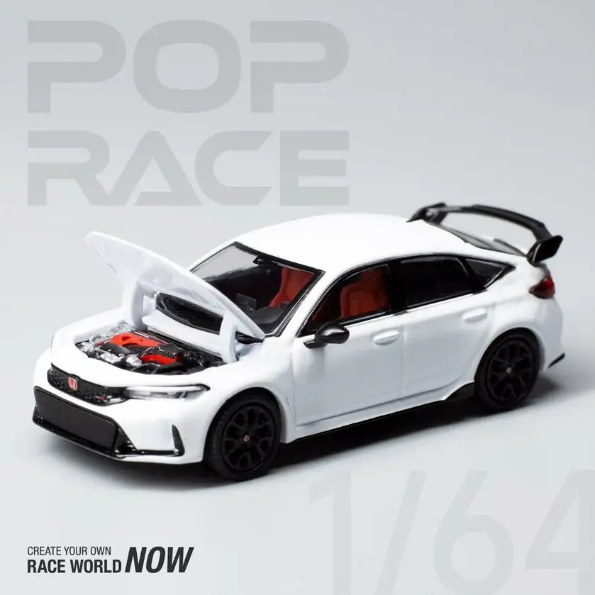 Pop Race 1:64 Scale Honda Civic Type-R FL5 Champ White - Image 3