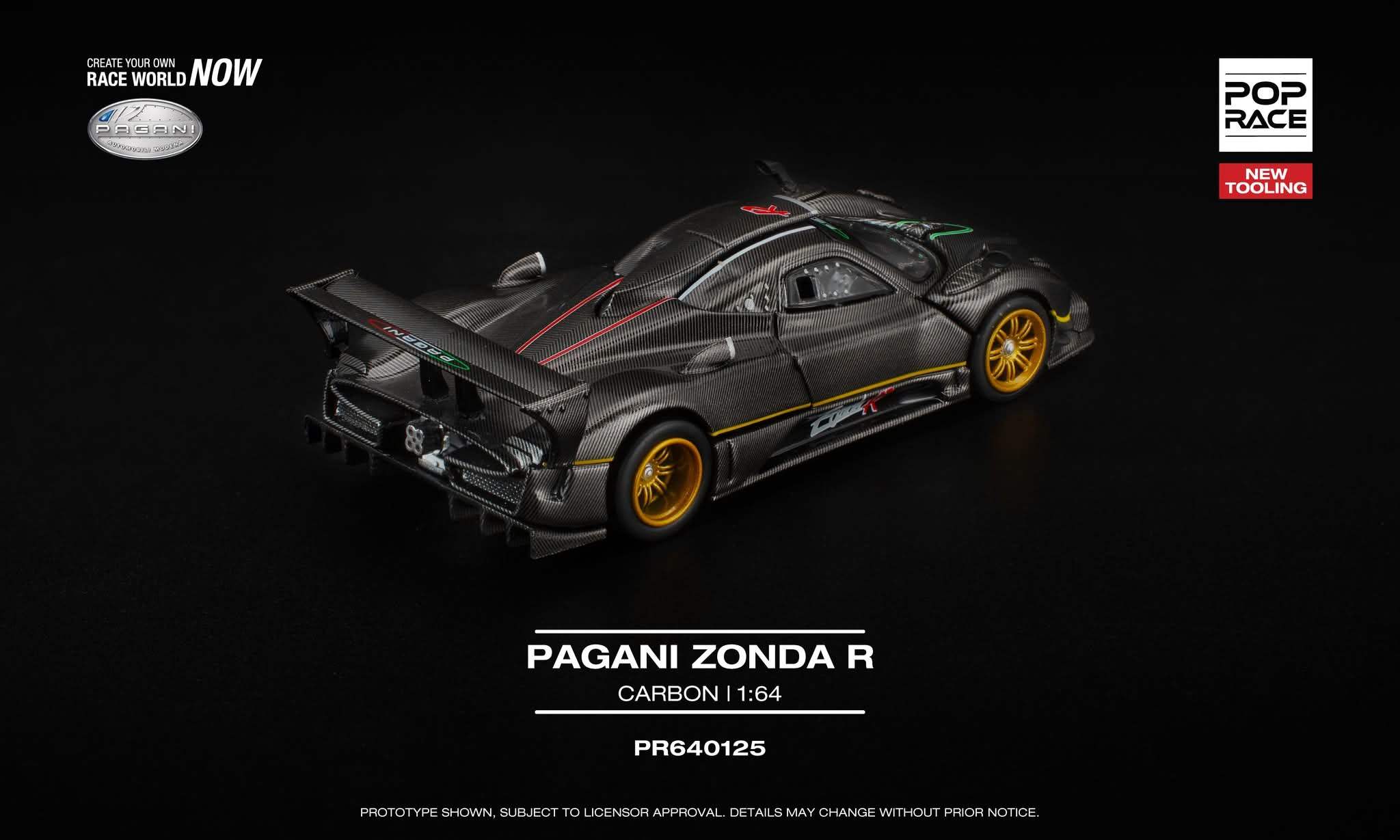 Pop Race 1:64 Scale Pagani Zonda R Carbon - Image 3