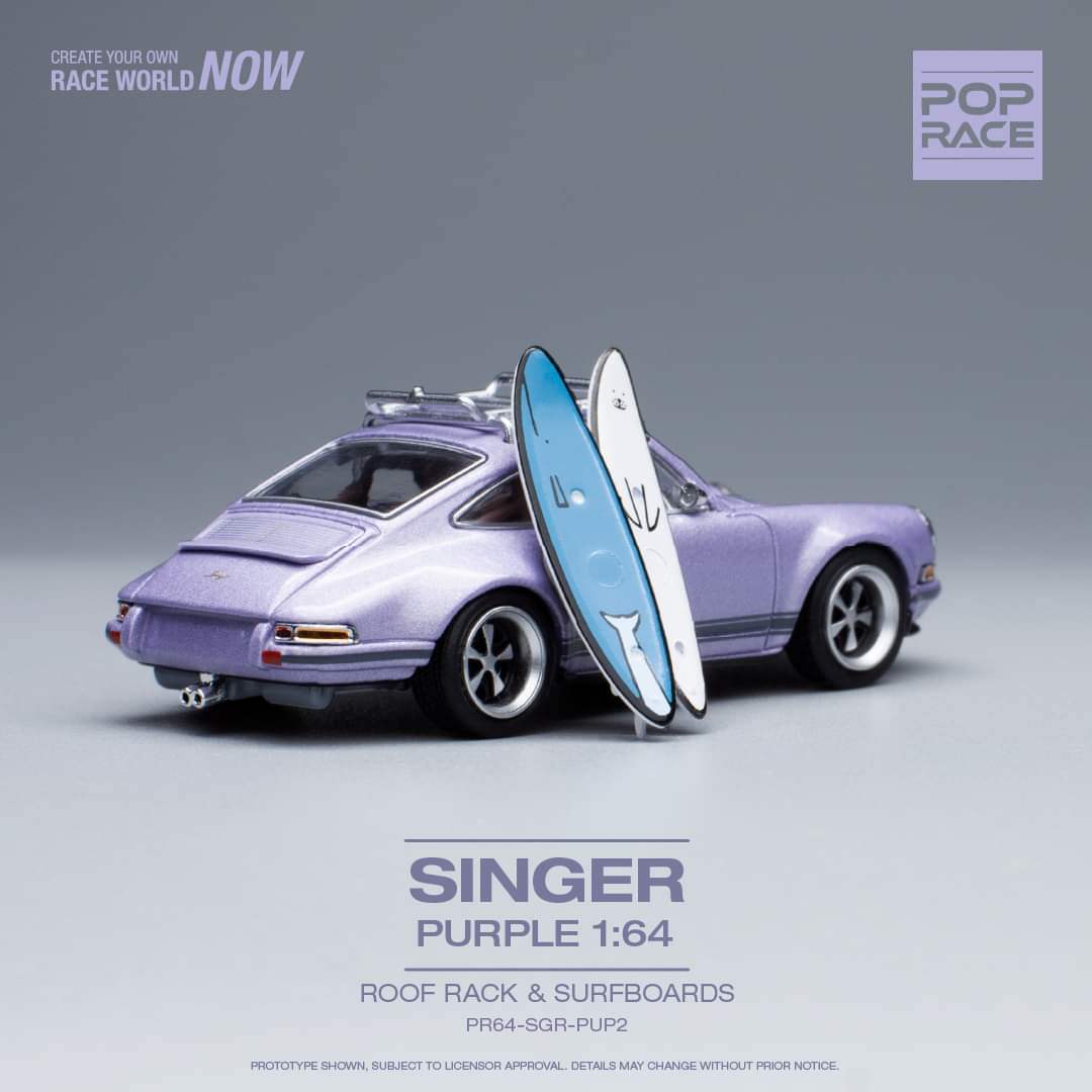 Pop Race 1:64 Scale Porsche 911 (964) Singer (Purple) - Image 2