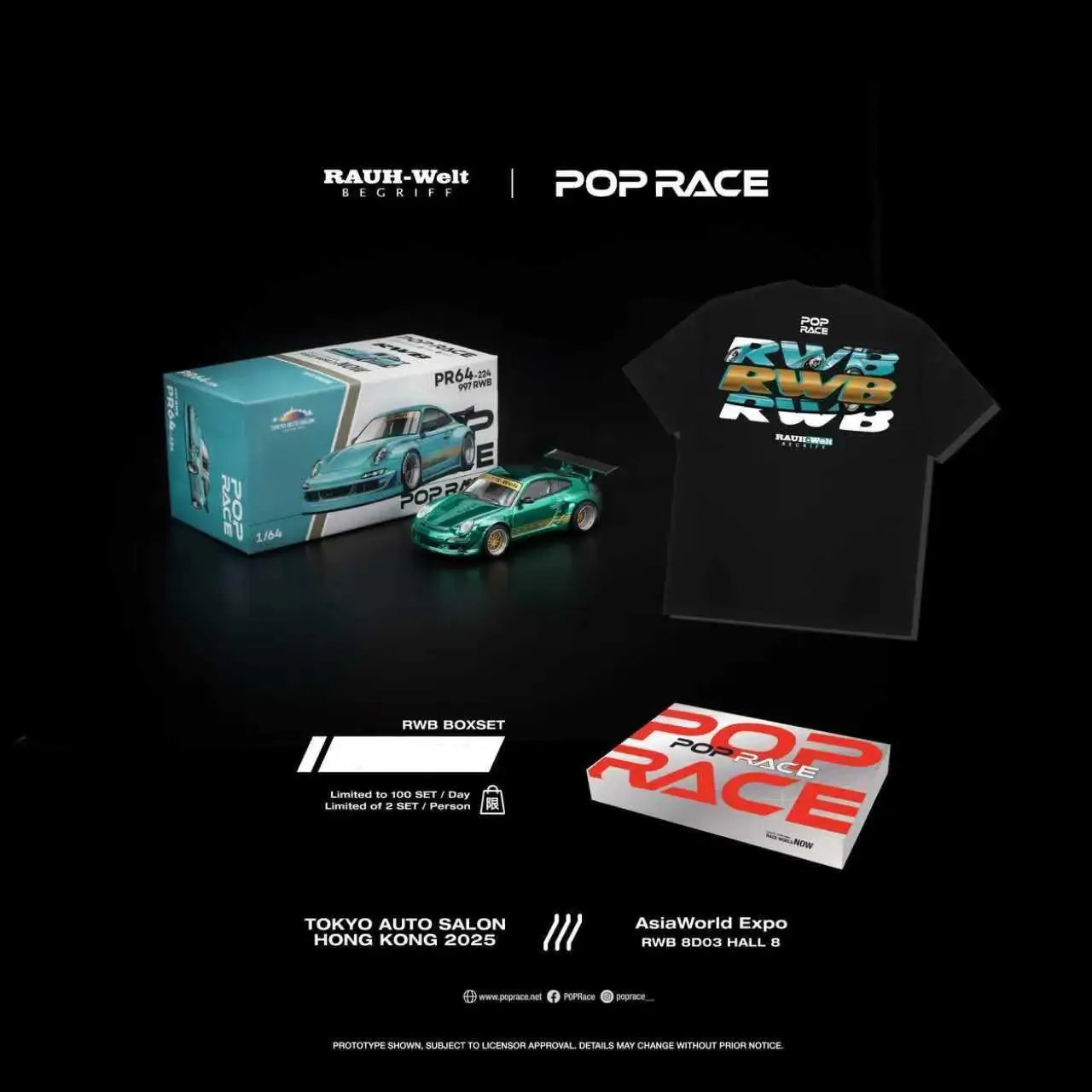[SHIPPING INCLUDED] Pop Race 1:64 Scale RWB Boxset - Tokyo Auto Salon Hong Kong 2025 Exclusive - Image 2