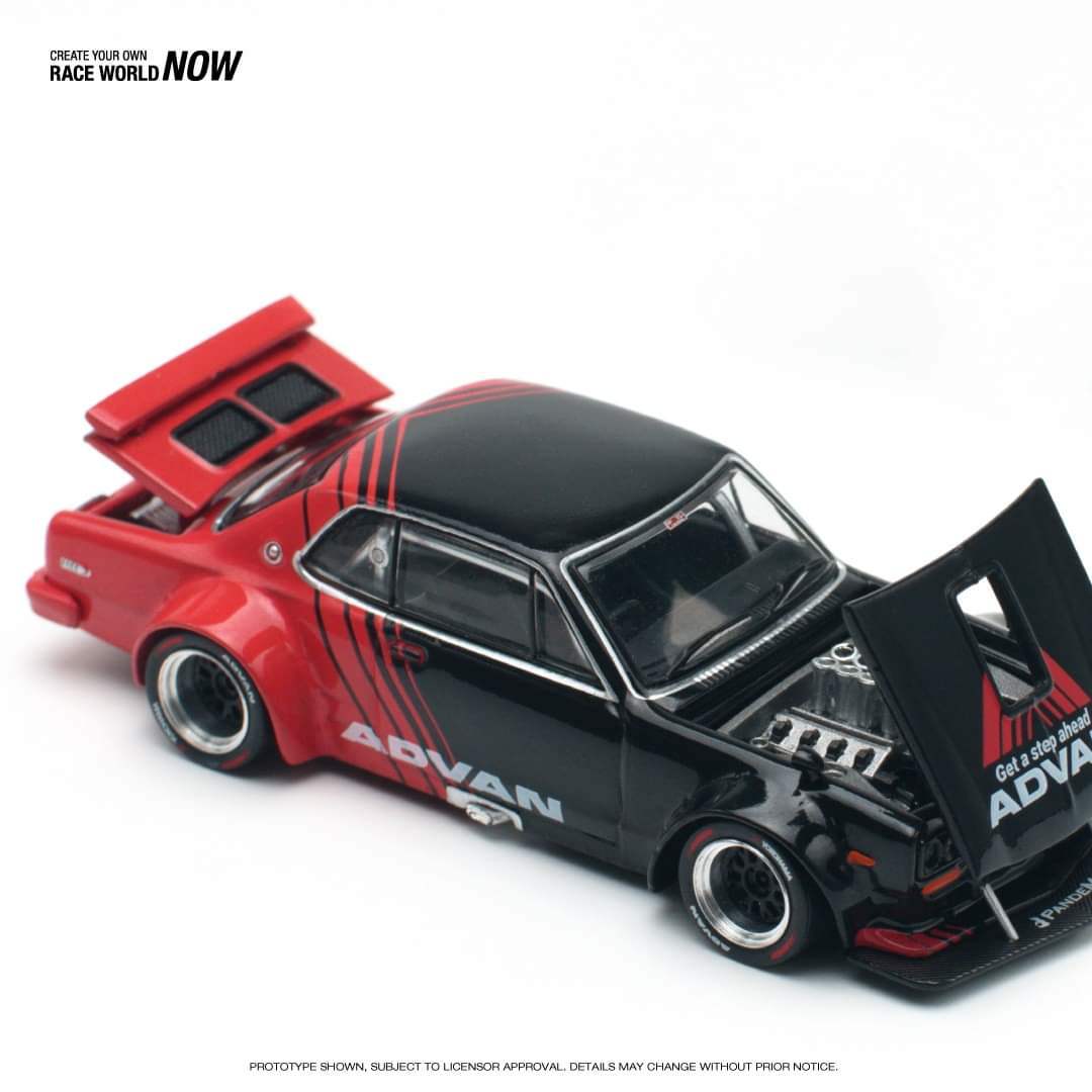 Pop Race 1/64 Skyline GT-R V8 Drift (Hakosuka) Advan Livery - Image 3