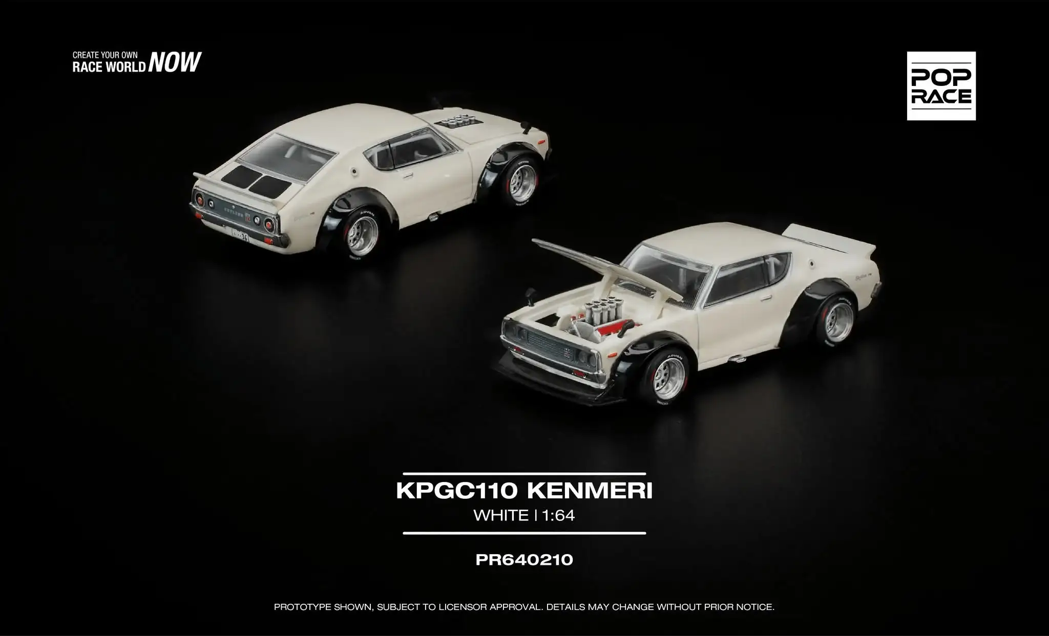 Pop Race KPGC110 Kenmeri White