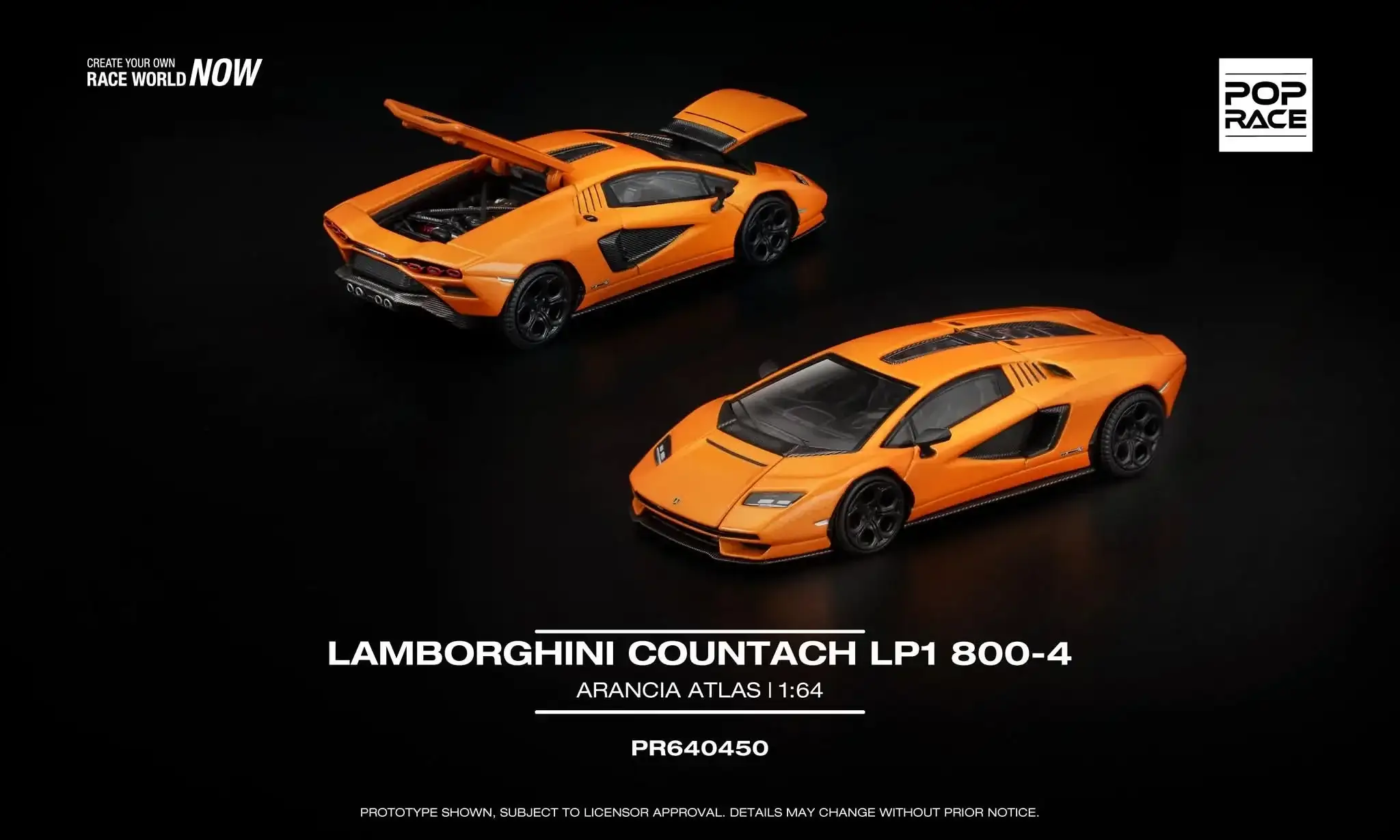 Pop Race Lamborghini Countach LP1 800-4 Arancia Atlas