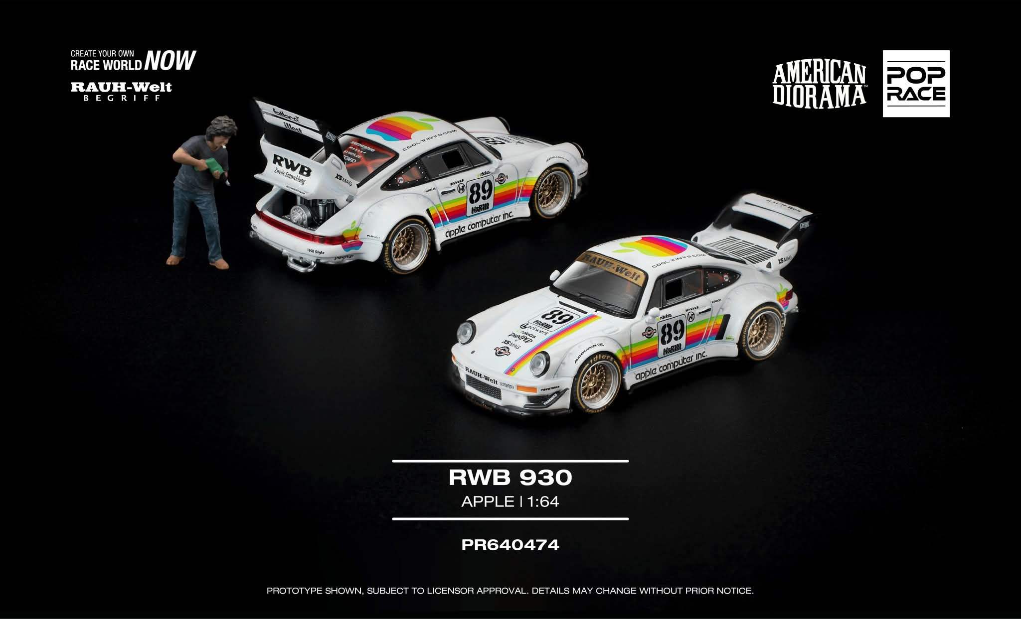 Pop Race RWB 930 Apple with Figure