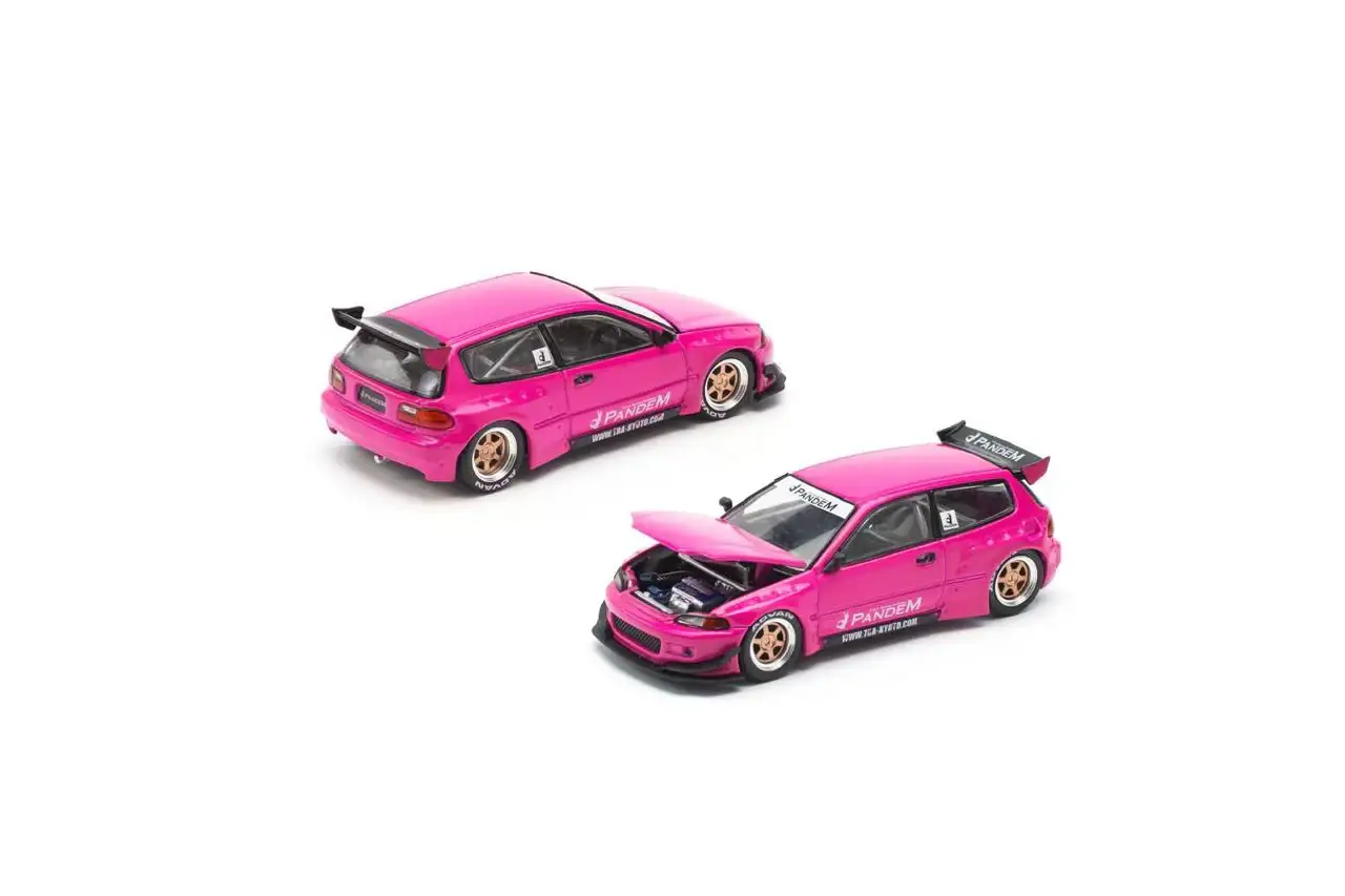 Pop Race x Enigma 1/64 HONDA PANDEM CIVIC EG6 v1.5 METALLIC PINK - Image 2