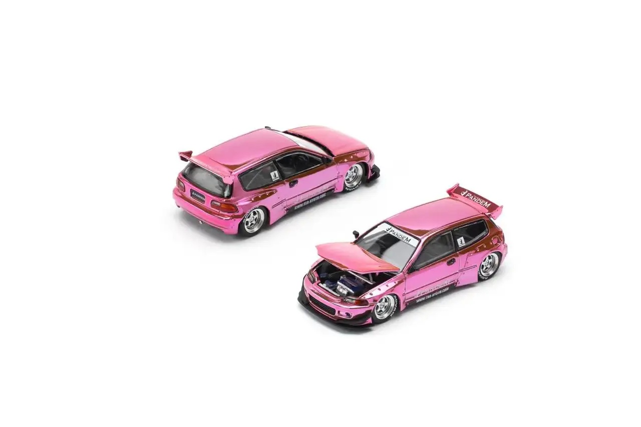 Pop Race x Enigma 1/64 HONDA PANDEM CIVIC EG6 v1.5 METALLIC PINK - Image 4
