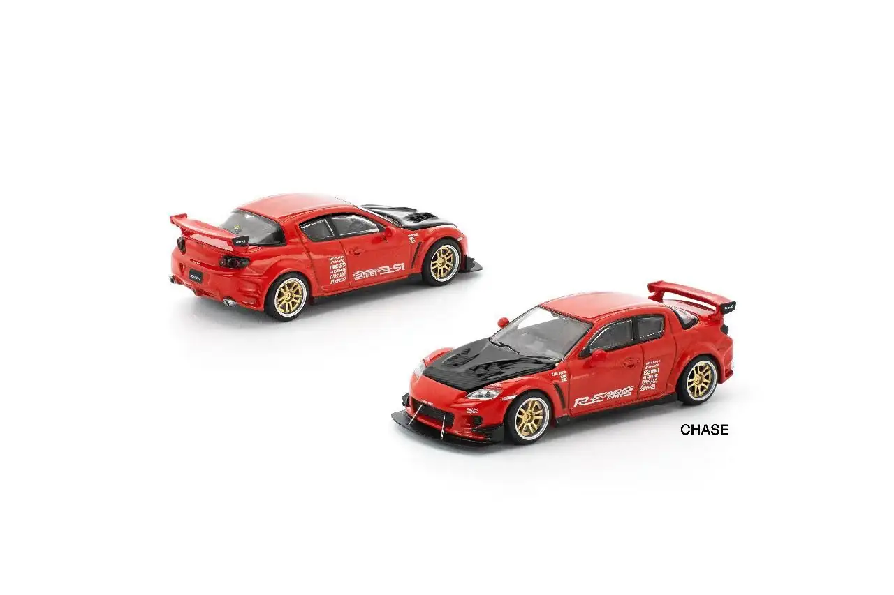 Pop Race x Enigma 1/64 MAZDA RX-8 RE-AMEMIYA (Red Color) - Image 2