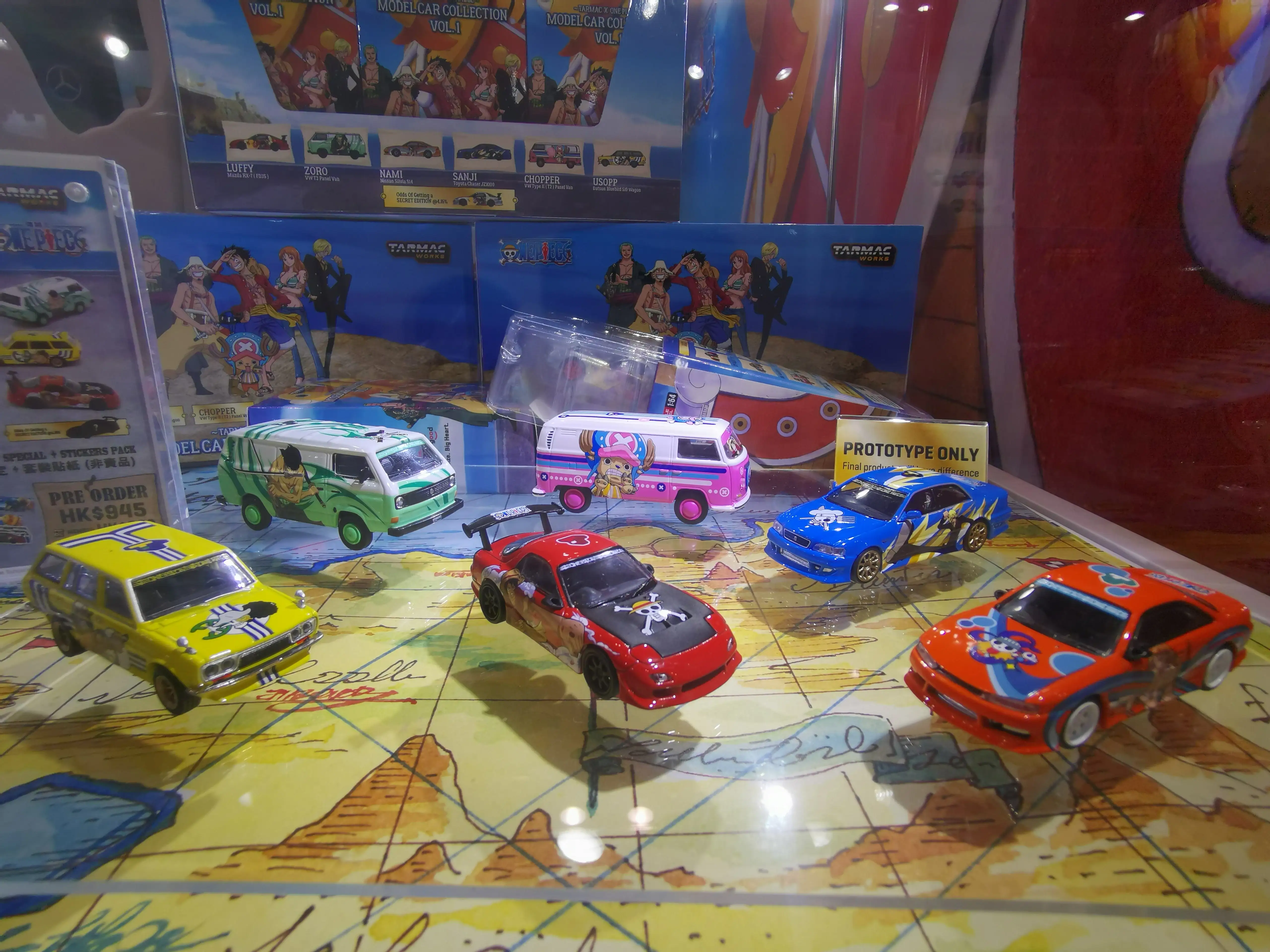 Tarmac Works 1/64 Collab One Piece Complete Set of 7 include 300pcs Limited VW Type II - Image 3