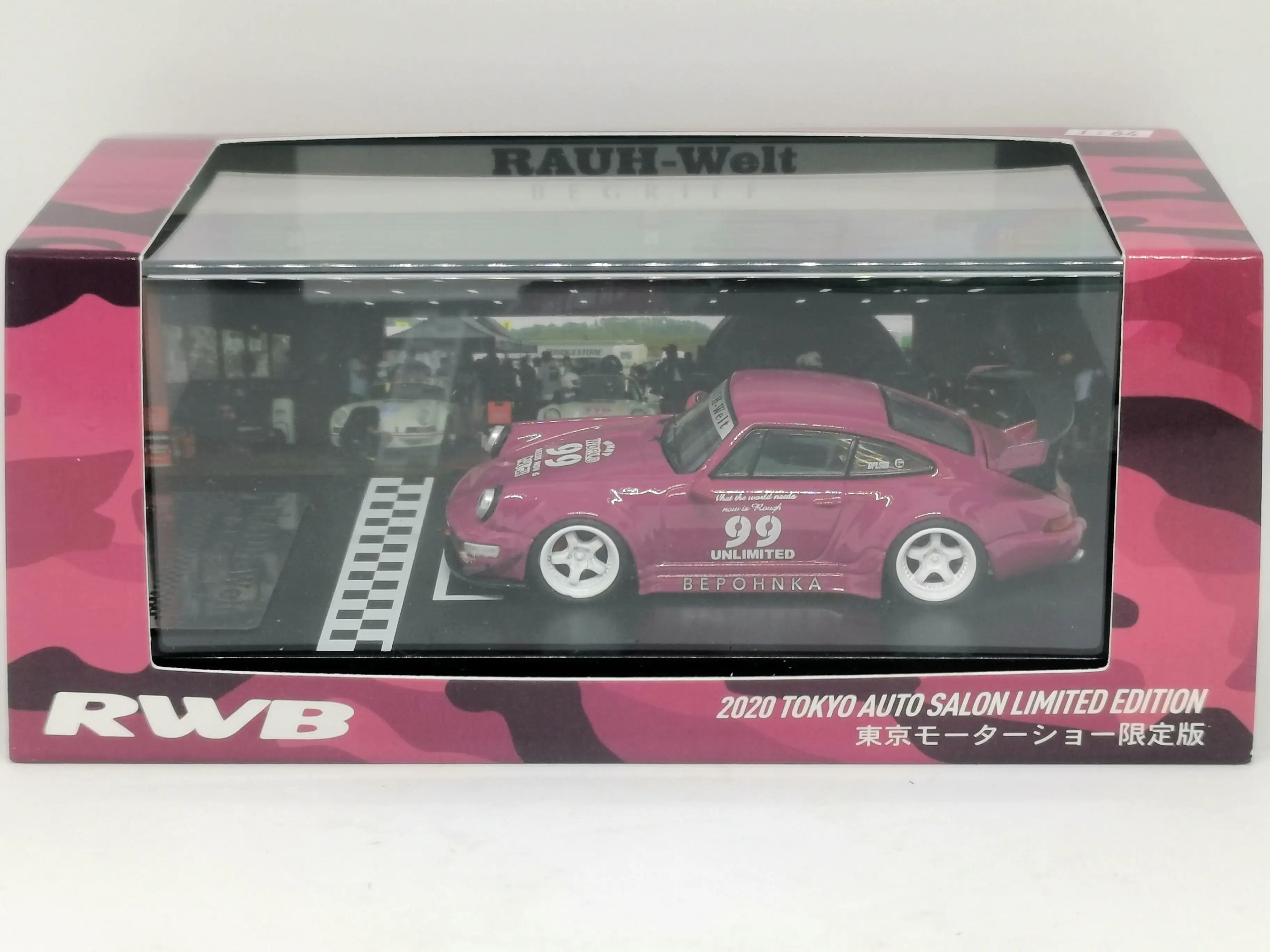 RWB Japan Official Japan 1/64 Porsche RWB 964 2020 Toyko Auto Salon Exclusive Set of 4 - Image 4