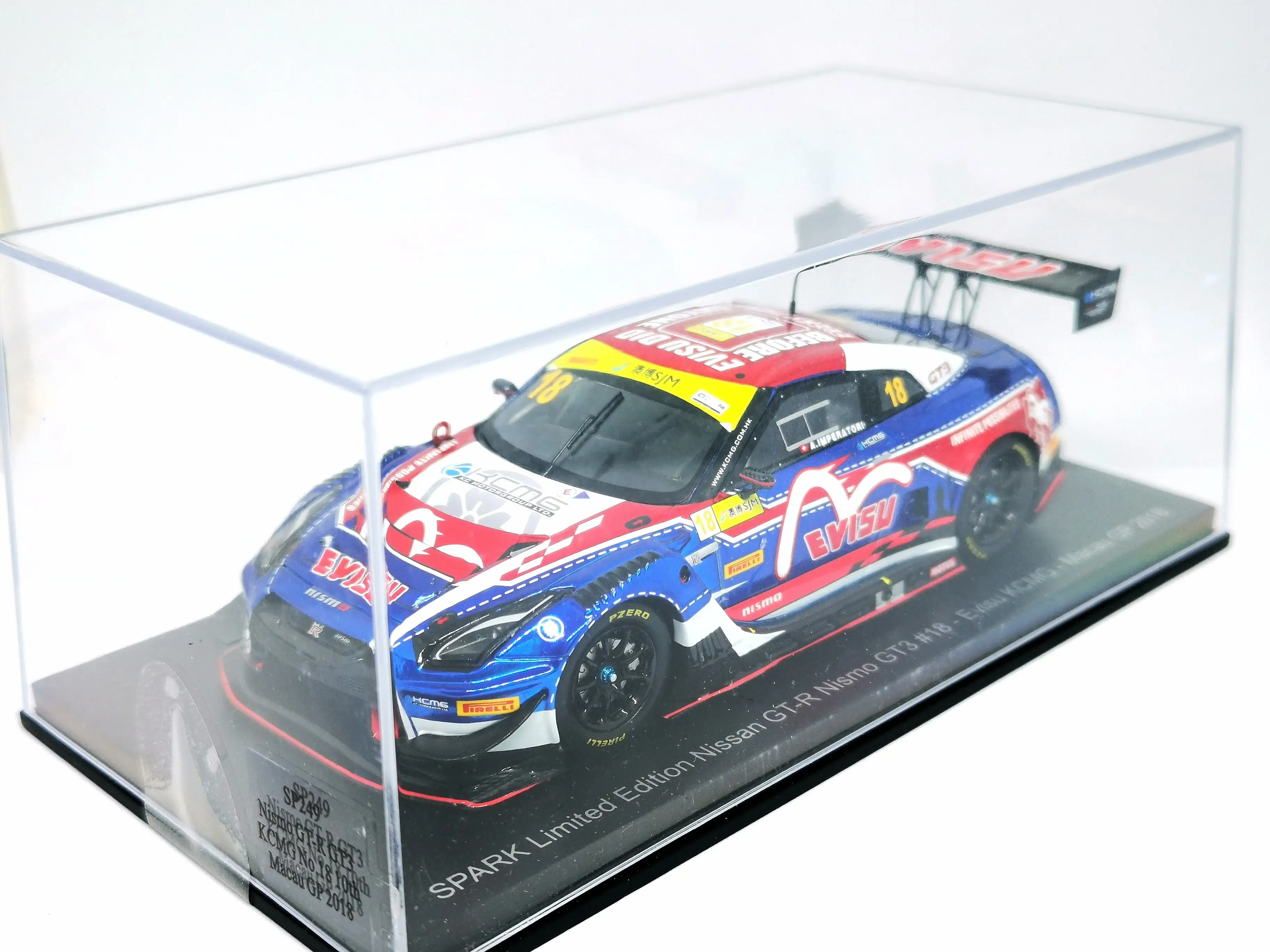 Sparky Model 1:43 Scale Nissan GT-R Nismo GT3 KCMG -10th FIA GT World Cup Macau 2018 - Image 3