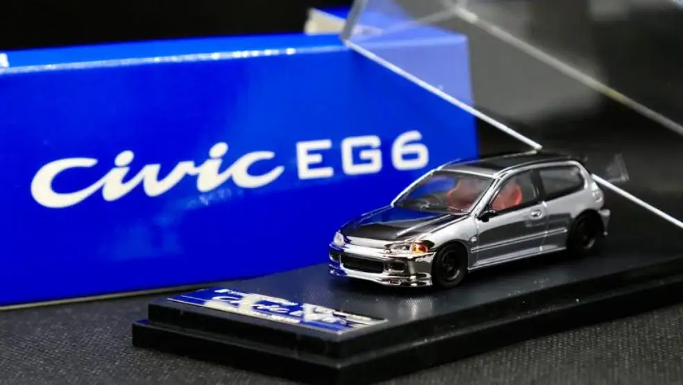 Street Weapon Chrome Silver 1:64 Civic Honda EG6 - Image 3