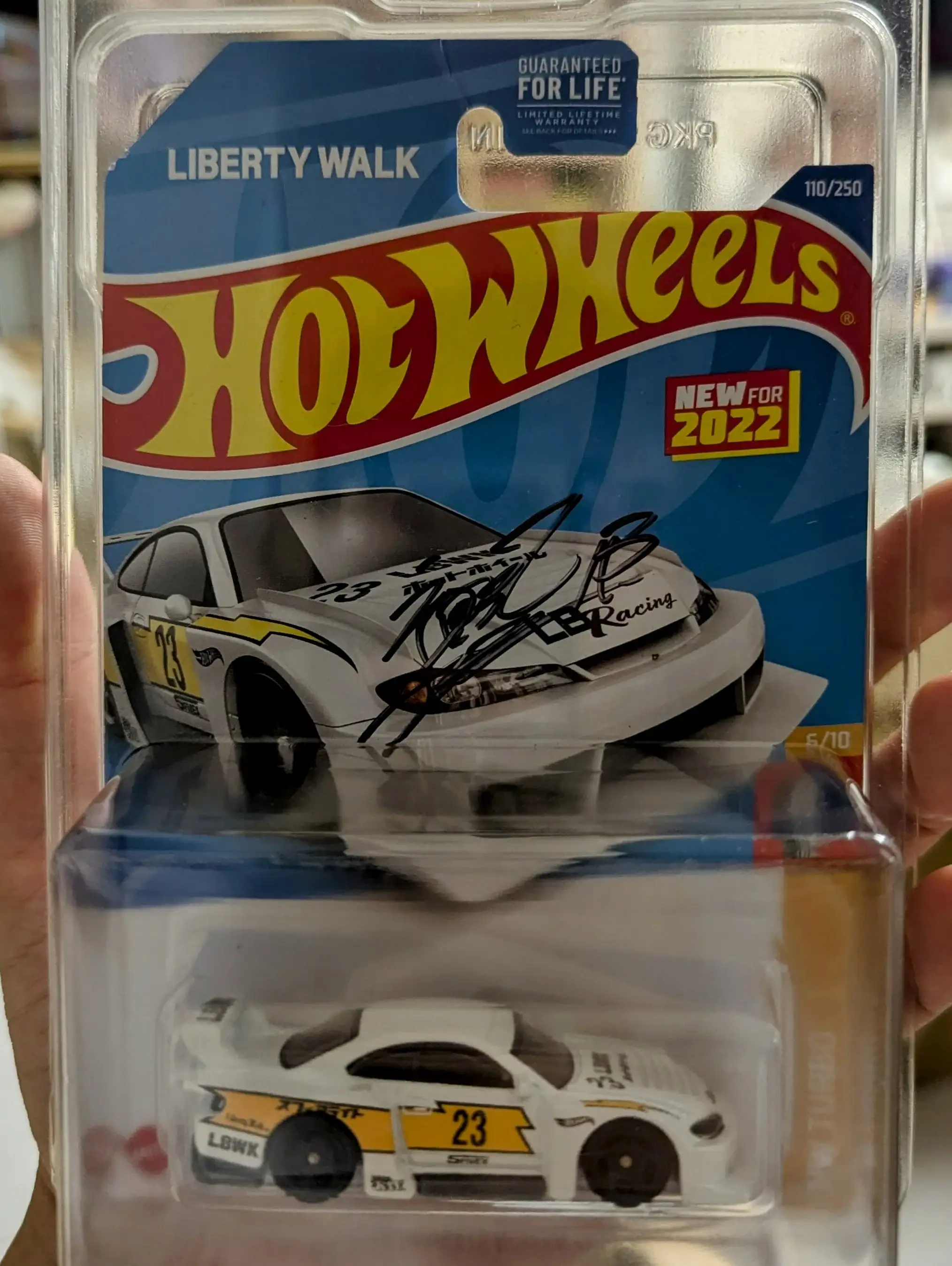 Hot Wheels 2022 Super Silhouette Nissan S15 SILVIA #23 White With CEO signature
