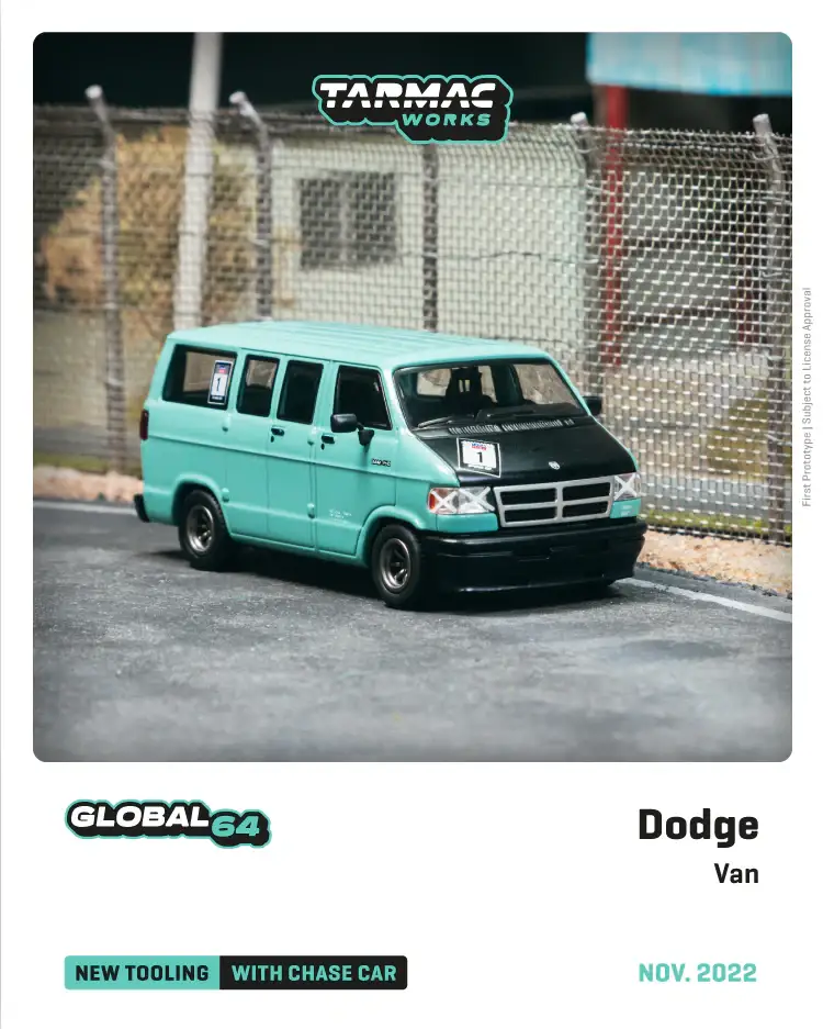Tarmac works 1:64 Dodge Van Light Green