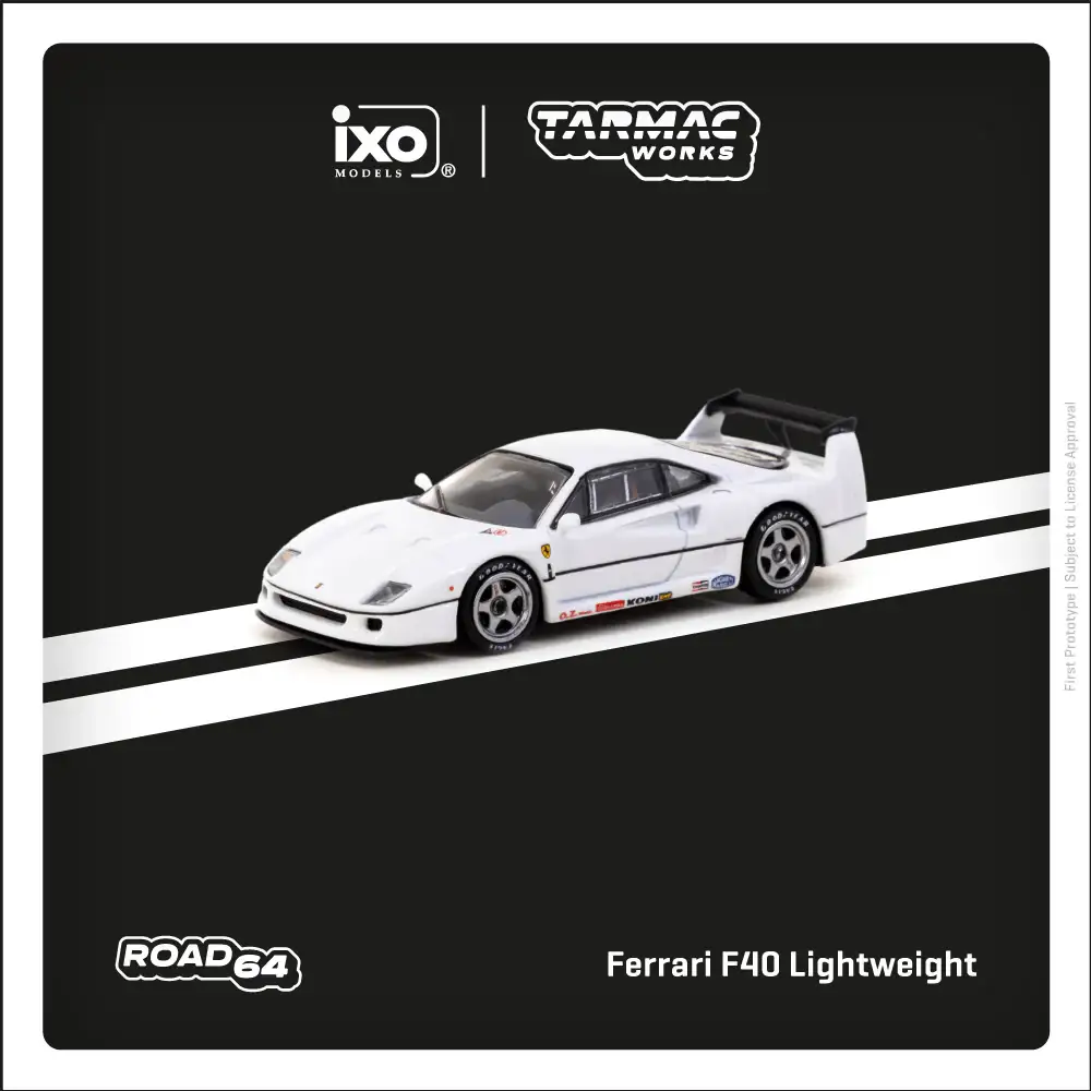 Tarmac Works 1:64 Ferrari F40 Lightweight White