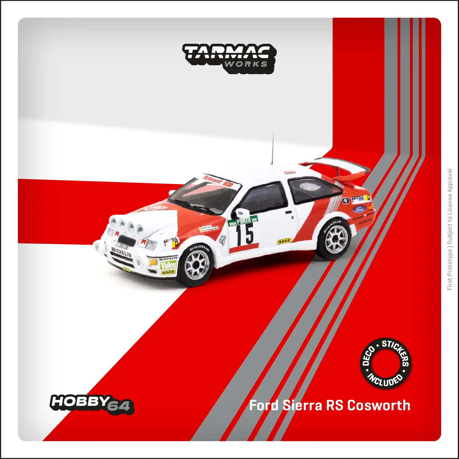 Tarmac Works 1/64 Ford Sierra RS Cosworth Rallye de Portugal - Vinho do Porto 1988 Carlos Sainz / Luis Moya
