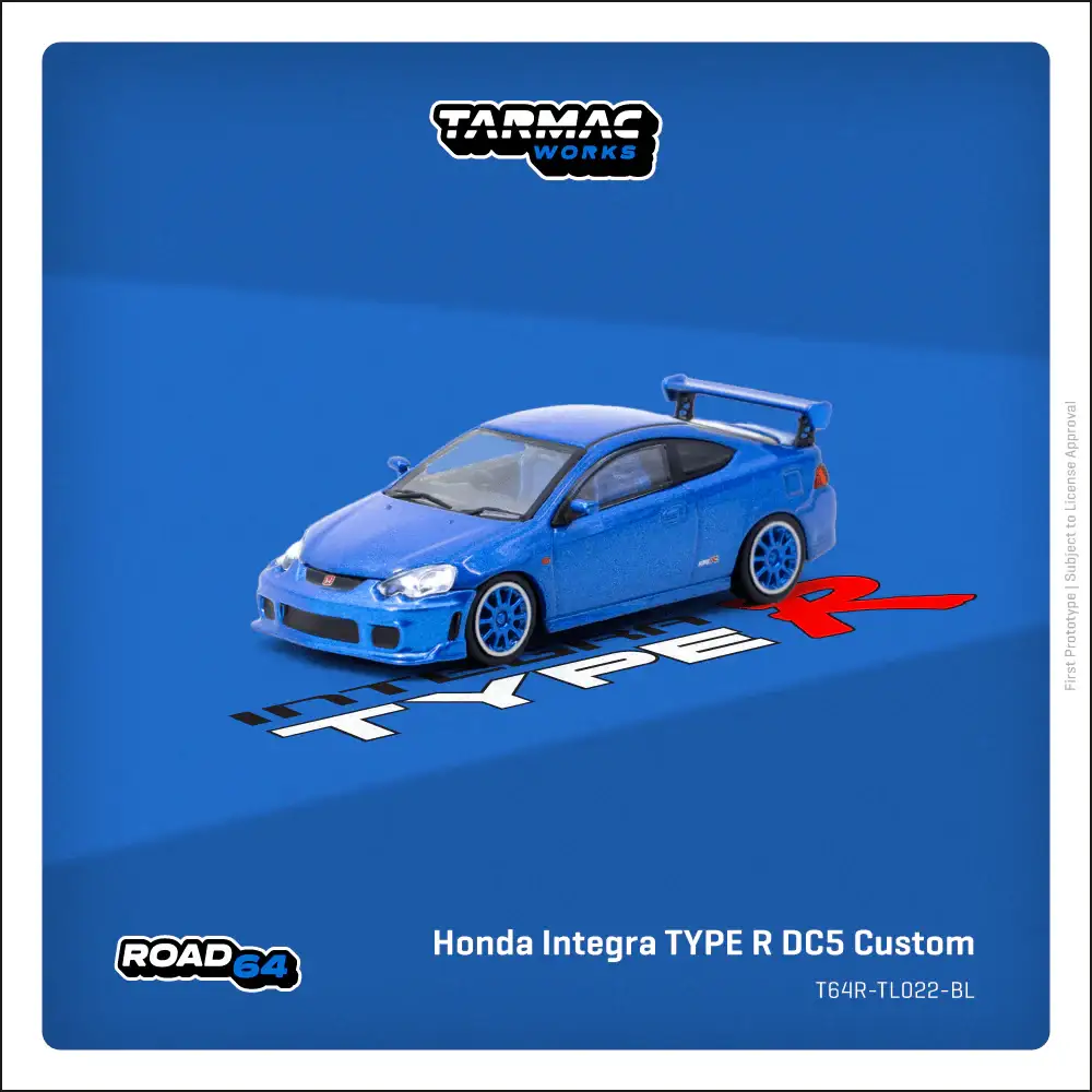 Tarmac Works 1:64 Honda Integra TYPE R DC5 Custom Blue Metallic