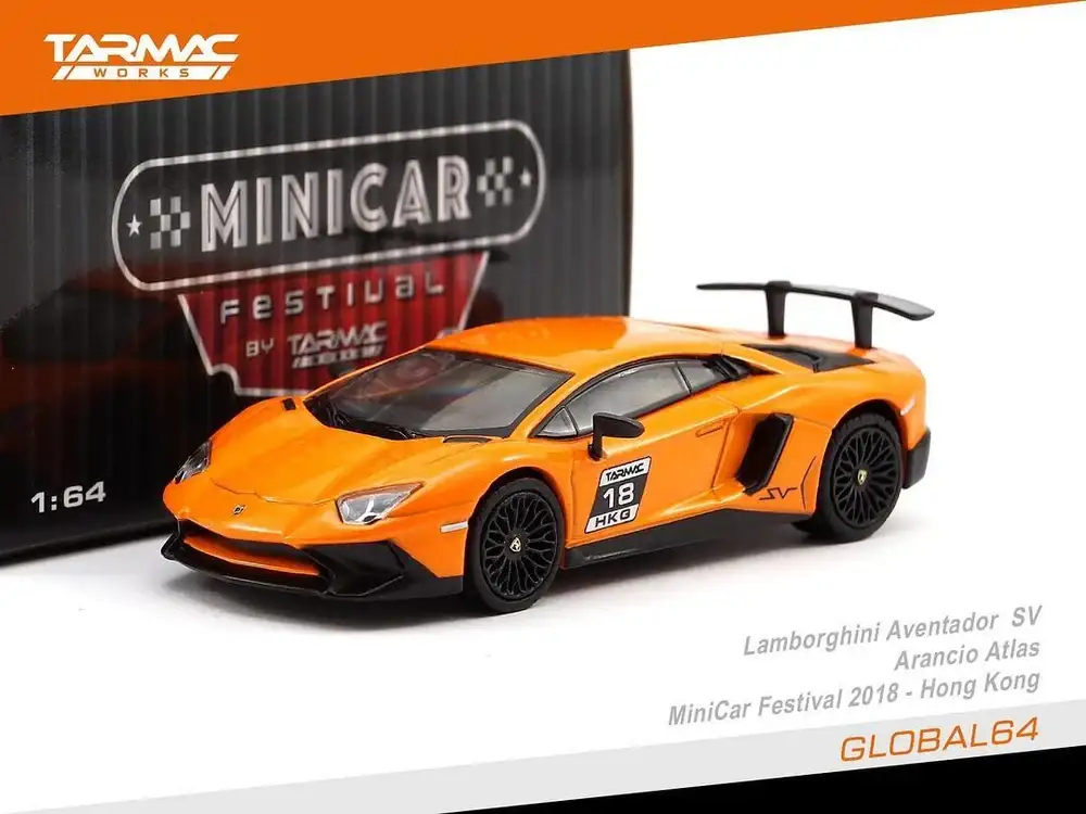 Tarmac Works 1:64 Lamborghini Aventador SV Arancio Atlas - Image 2