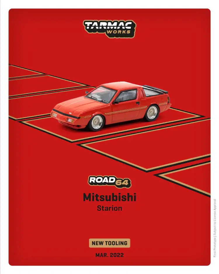 Tarmac Works 1:64 Mitsubishi Starion Bright Red