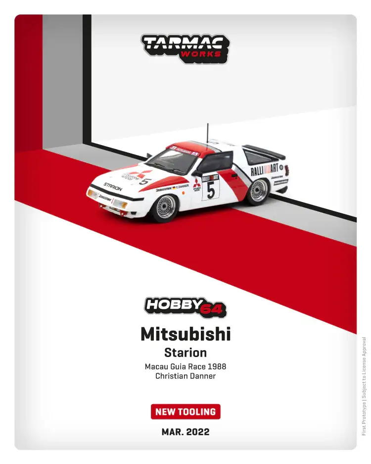 Tarmac Works 1:64 Mitsubishi Starion Macau Guia Race 1988
Christian Danner