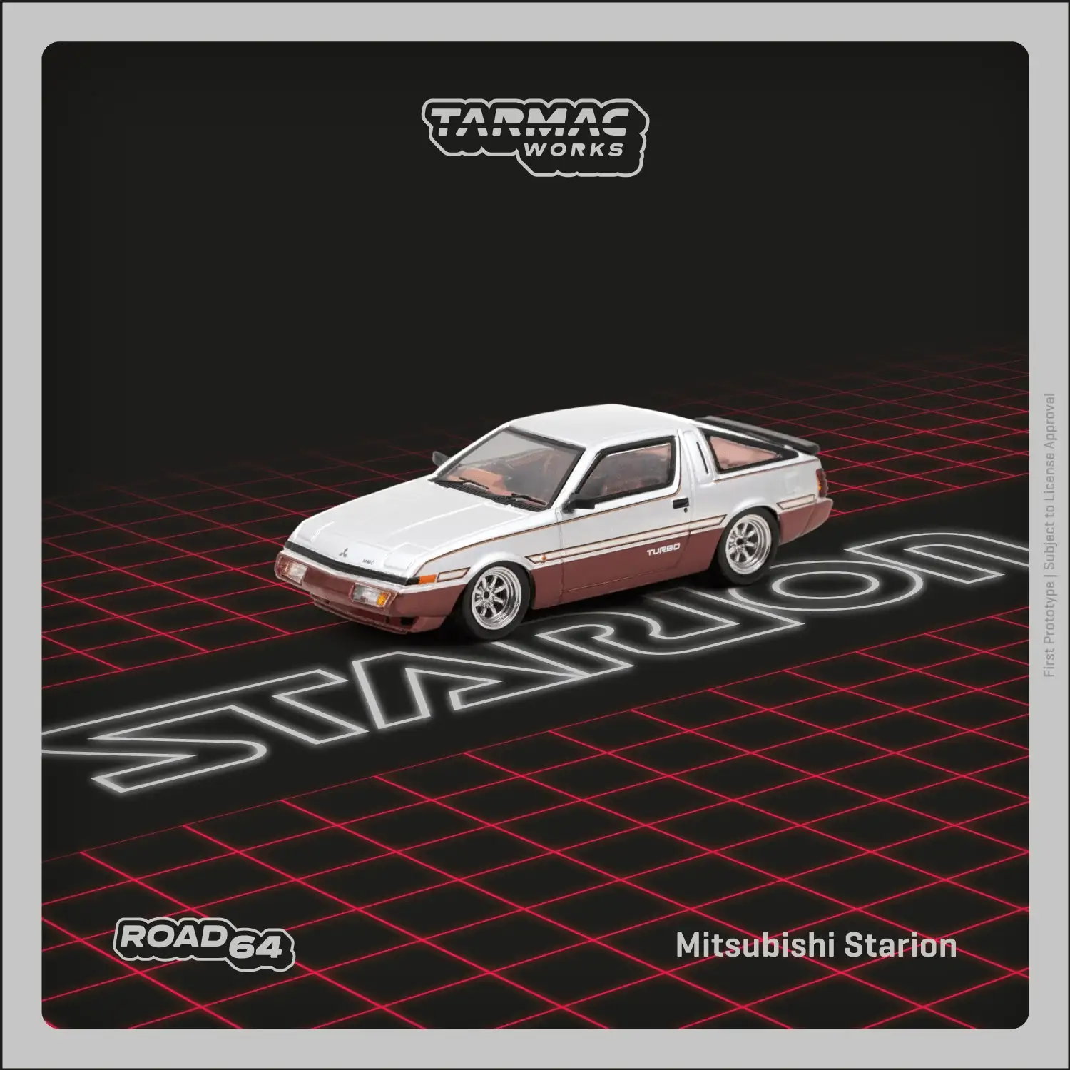 Tarmac Works 1:64 Mitsubishi Starion Silver / Dark Red - Image 2