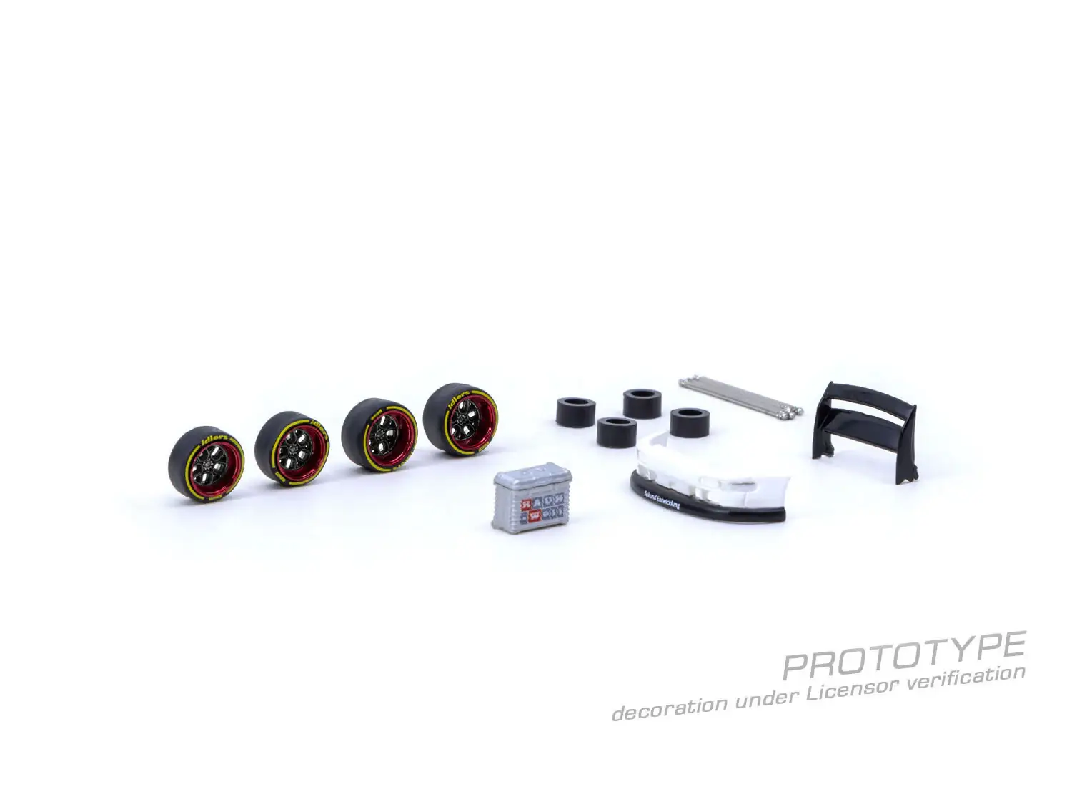 Tarmac Works 1:64 SCALE AL13 Wheels DC 003 Red / Black - Image 2