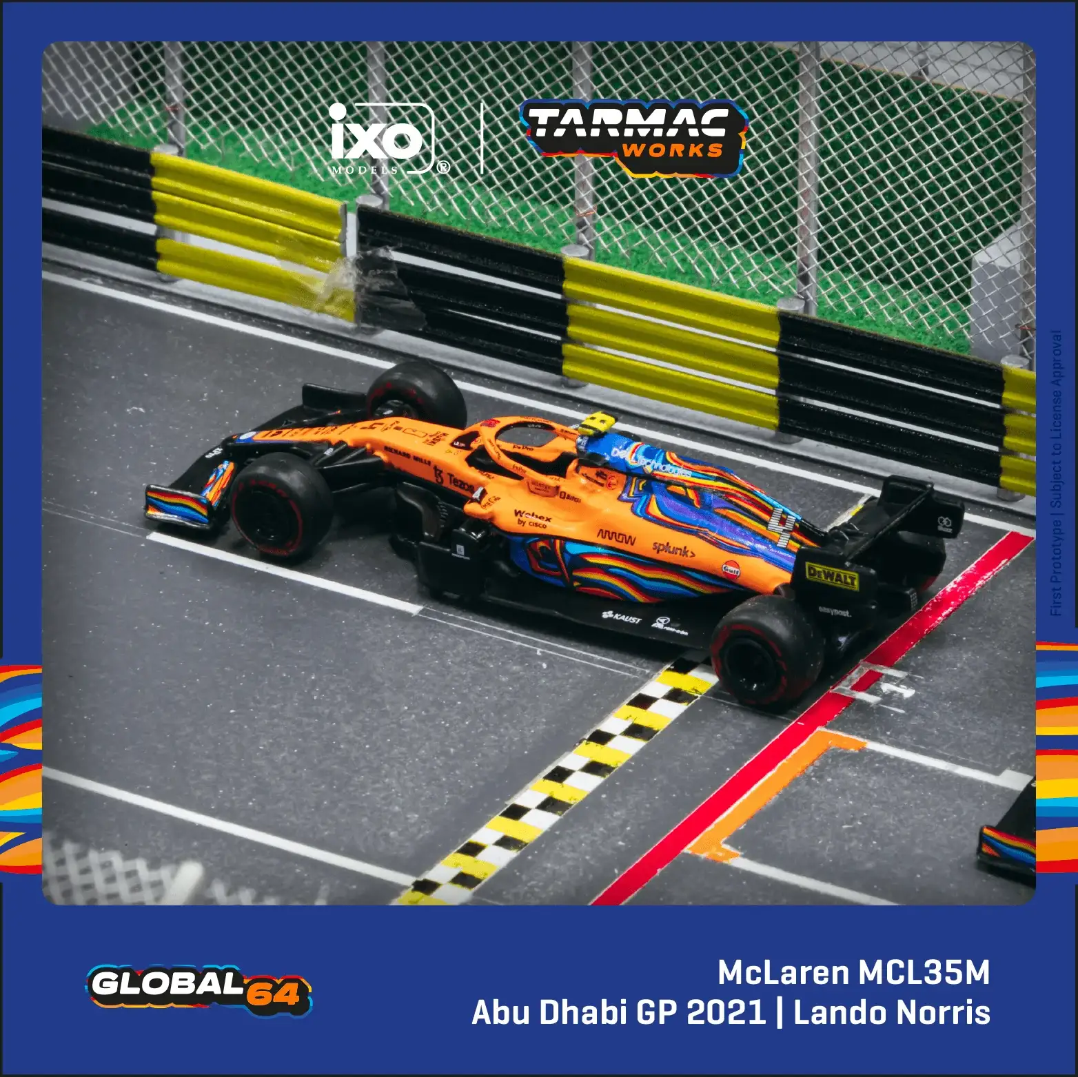 Tarmac Works 1:64 Scale McLaren MCL35M 
Abu Dhabi Grand Prix 2021 Decal included - Image 2