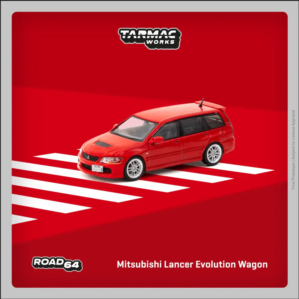 Tarmac Works 1:64 Scale Mitsubishi Lancer Evolution Wagon Red