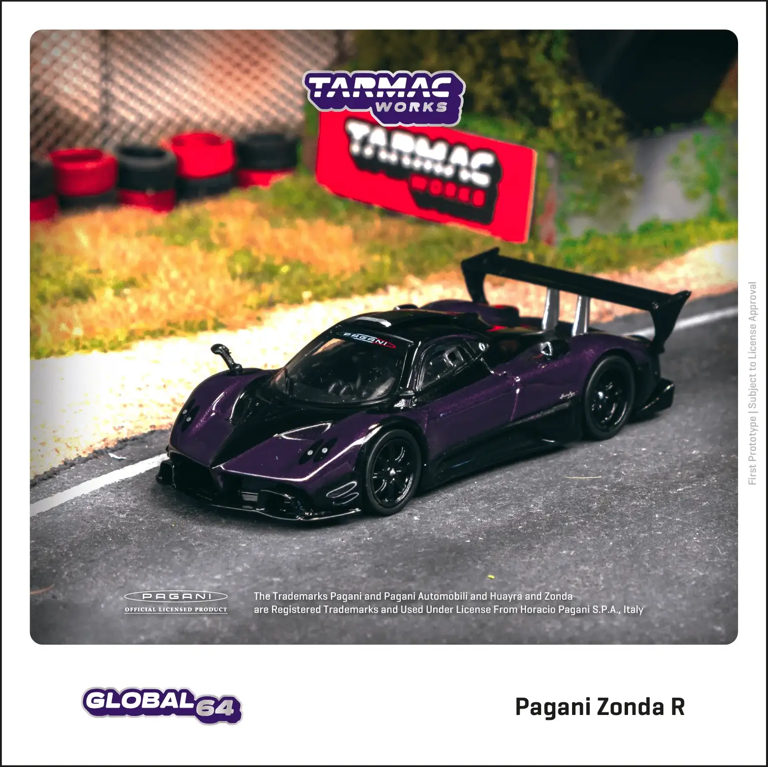Tarmac Works 1:64 Scale Pagani Zonda R Viola PSO