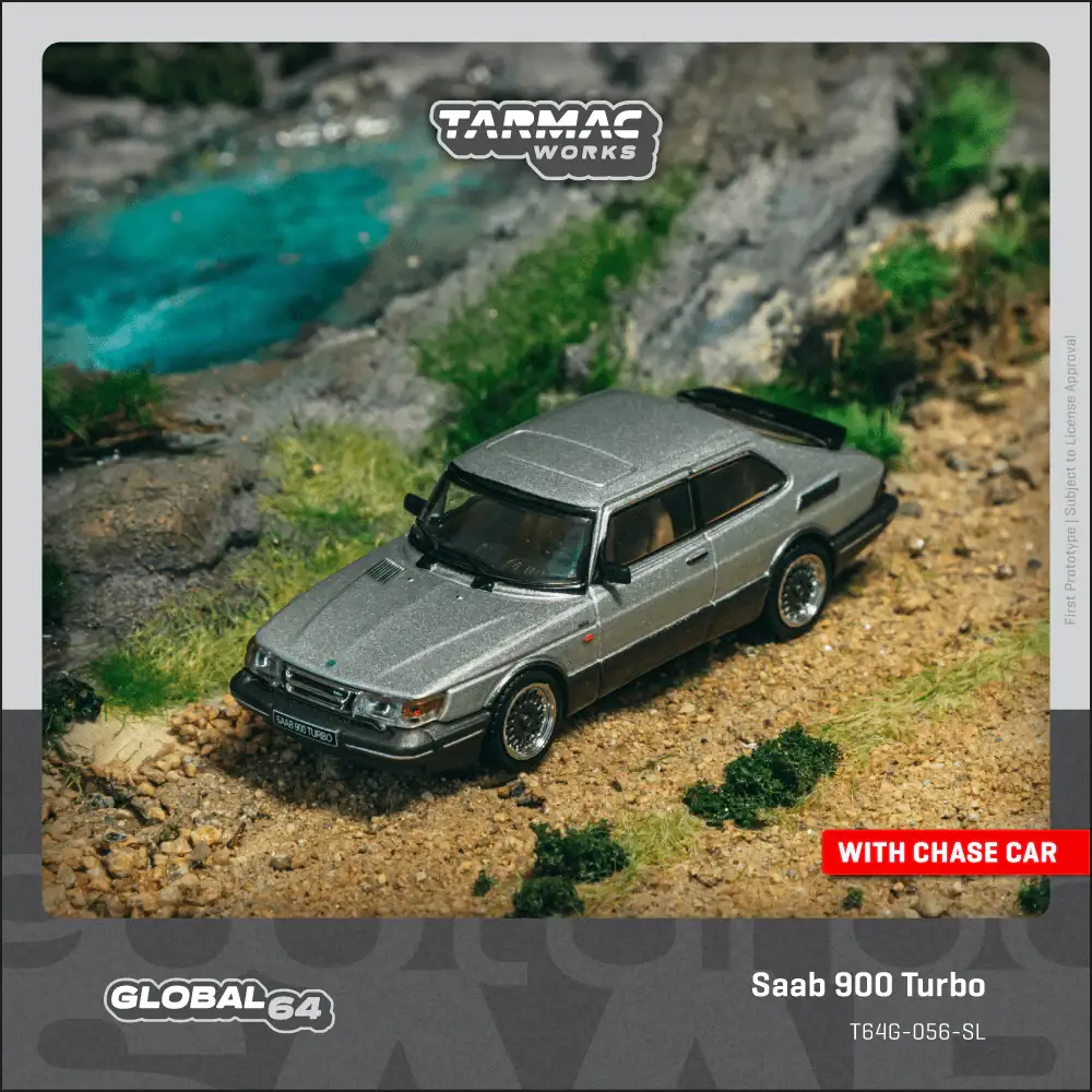 Tarmac Works 1:64 Scale Saab 900 Turbo Silver