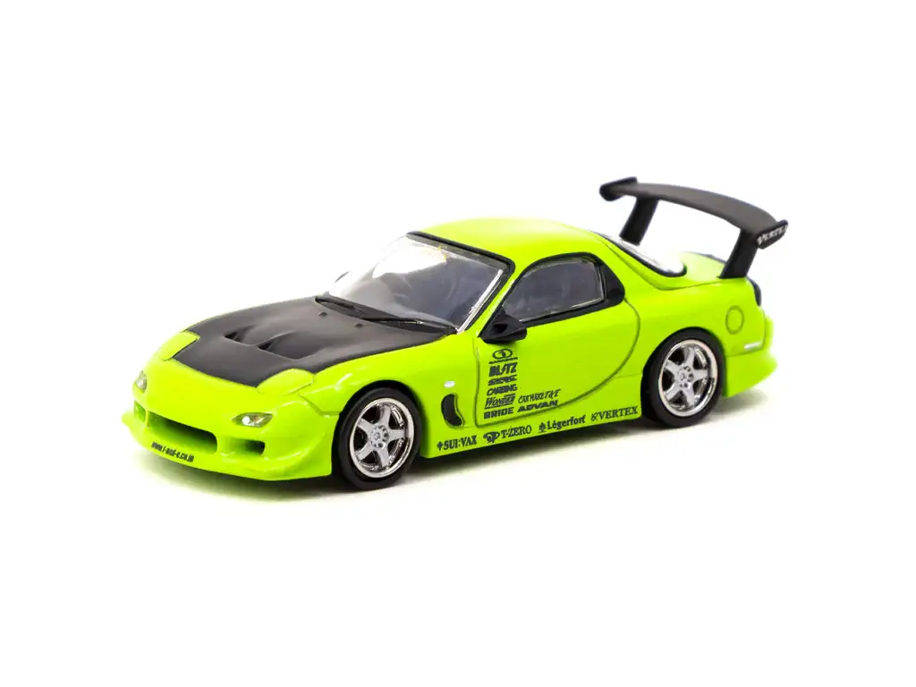 Tarmac Works 1:64 Scale VERTEX Mazda RX-7 FD3S Light Green