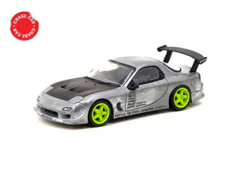 Tarmac Works 1:64 Scale VERTEX Mazda RX-7 FD3S Light Green - Image 3
