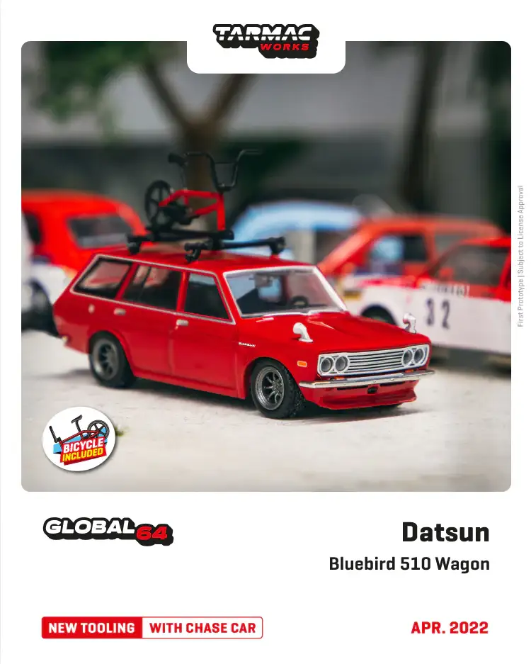 Tarmac Works Datsun Blue Bird 510 Wagon Red - Image 2