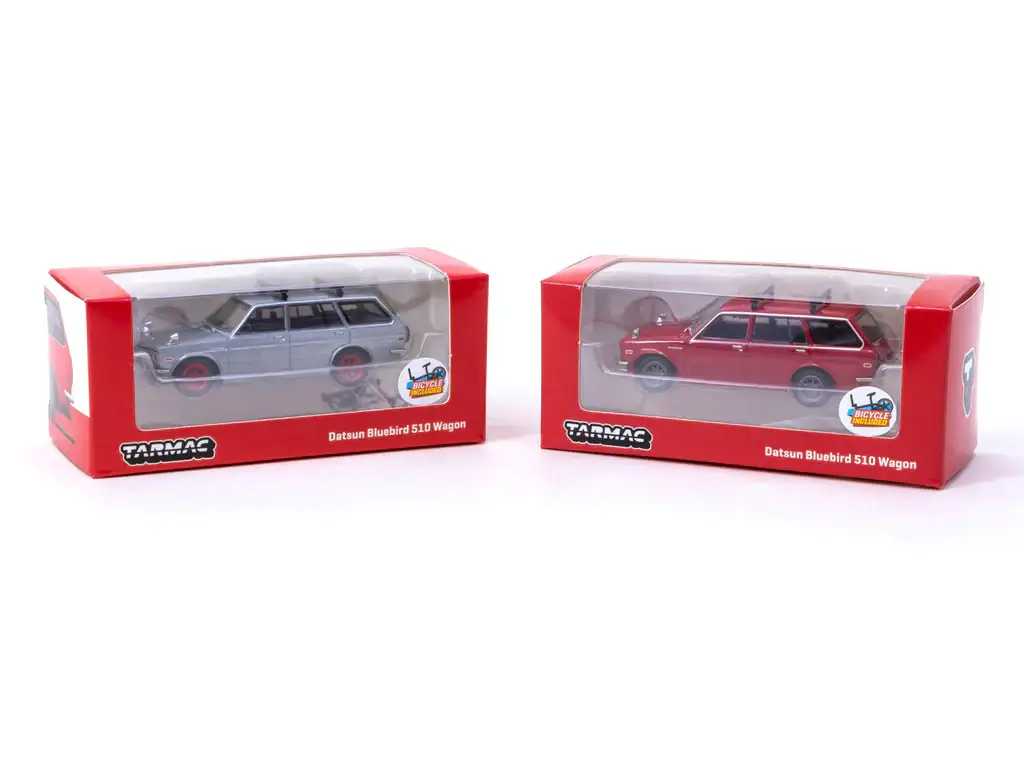 Tarmac Works Datsun Blue Bird 510 Wagon Red - Image 4