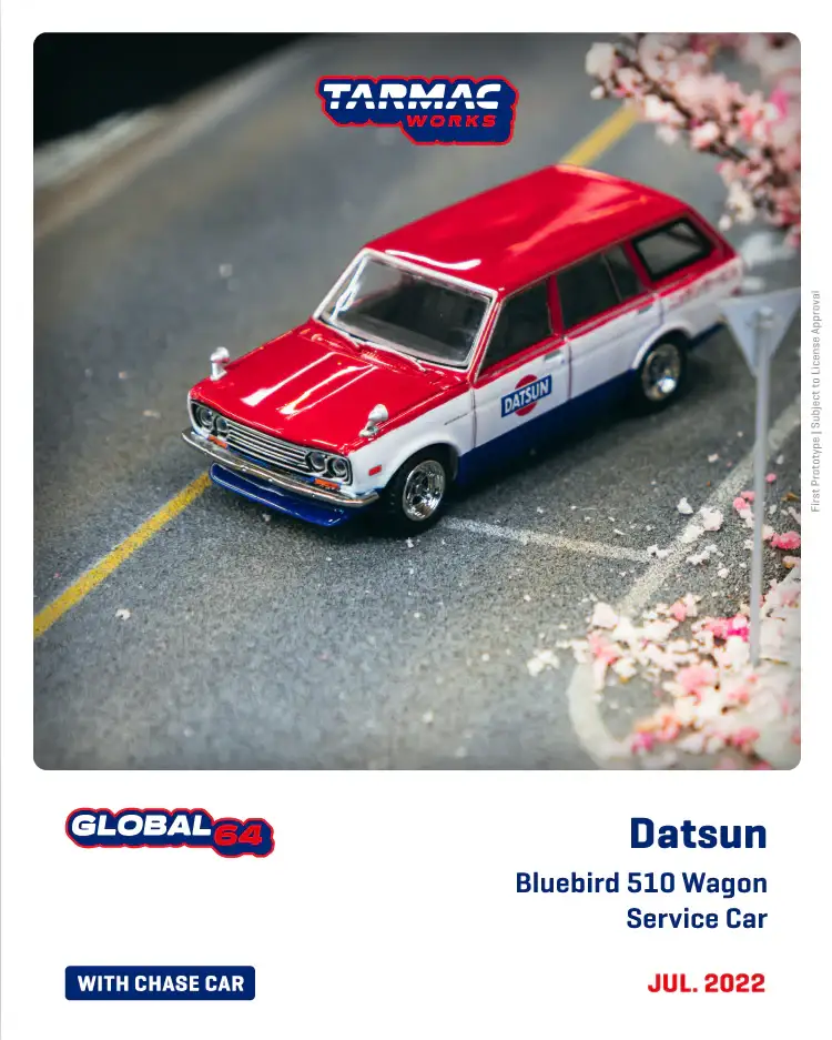 Tarmac Works Datsun Blue Bird 510 Wagon Service Car