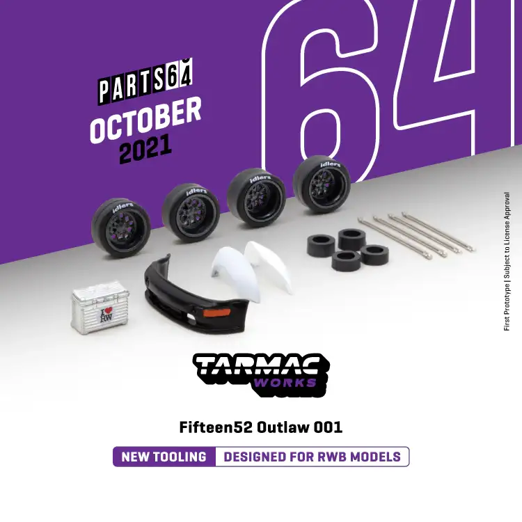 Tarmac Works Fifteen52 Outlaw 001 - Designed for RWB Models 1:64 SCALE