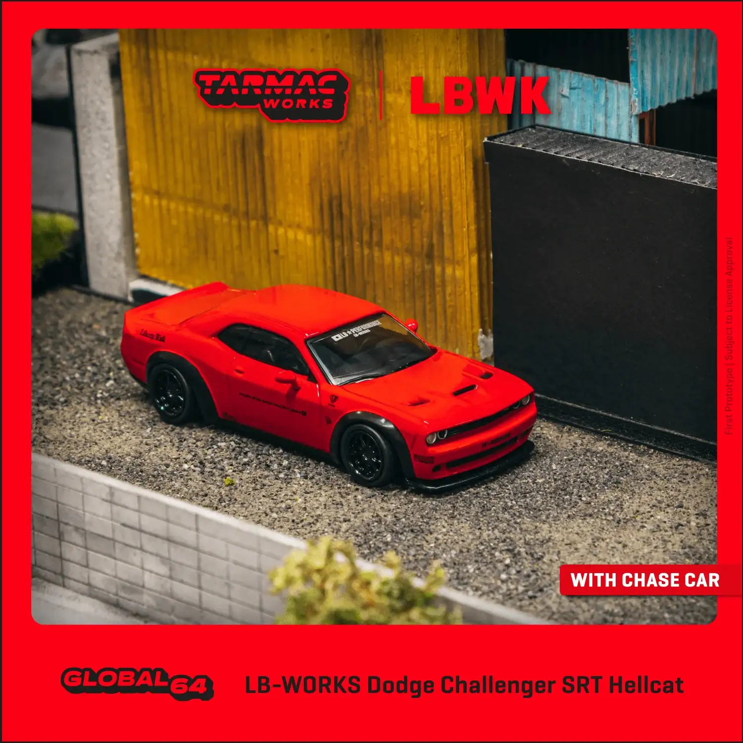 Tarmac Works LB-WORKS Dodge Challenger SRT Hellcat Red