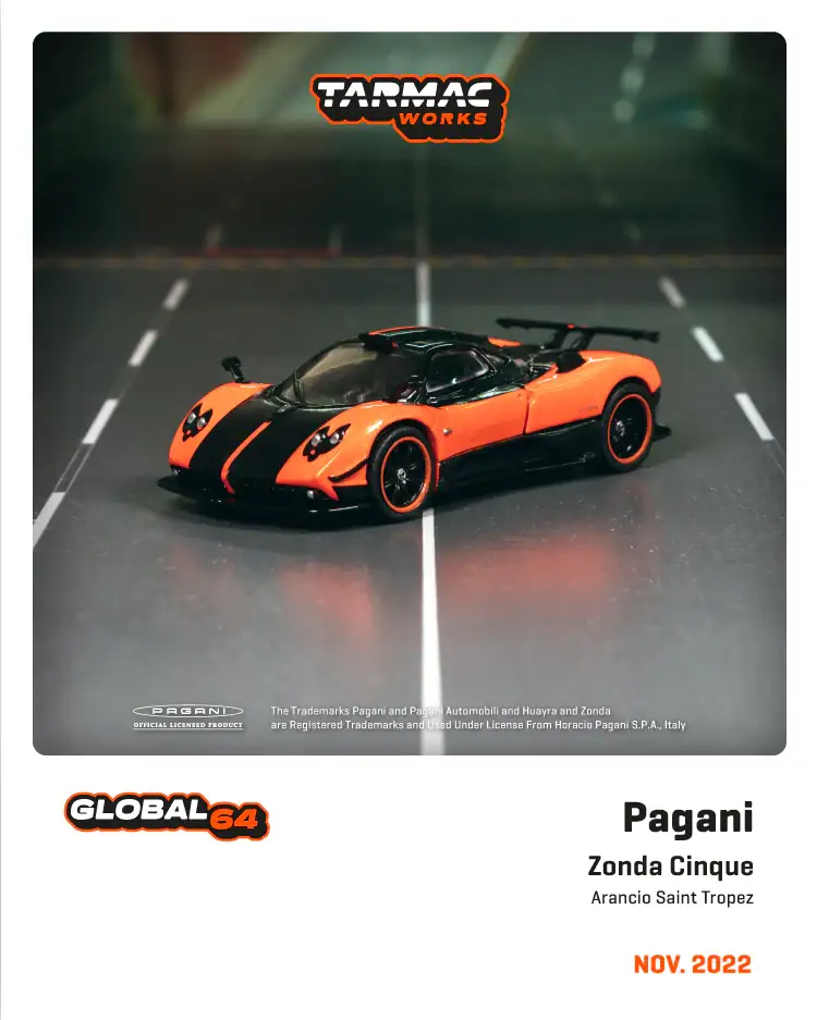 Tarmac Works Pagani Zonda Cinque Arancio Saint Tropez