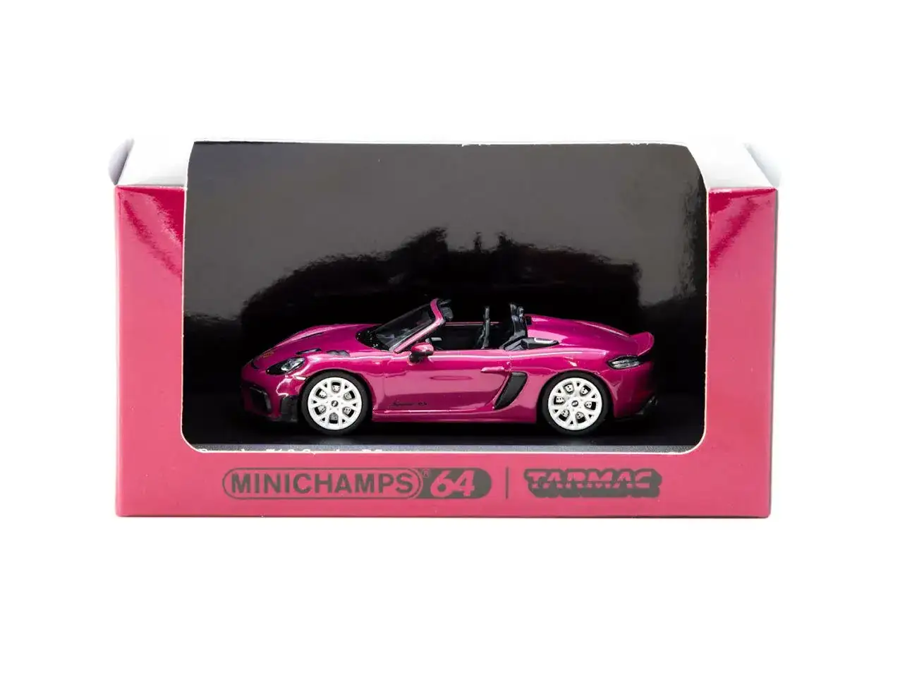 Tarmac Works x Minichamps 1/64 Porsche 718 Spyder RS Ruby Star Neo